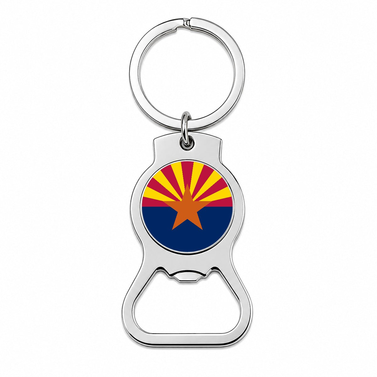 Arizona AZ State Flag Bottle Opener Keychain
