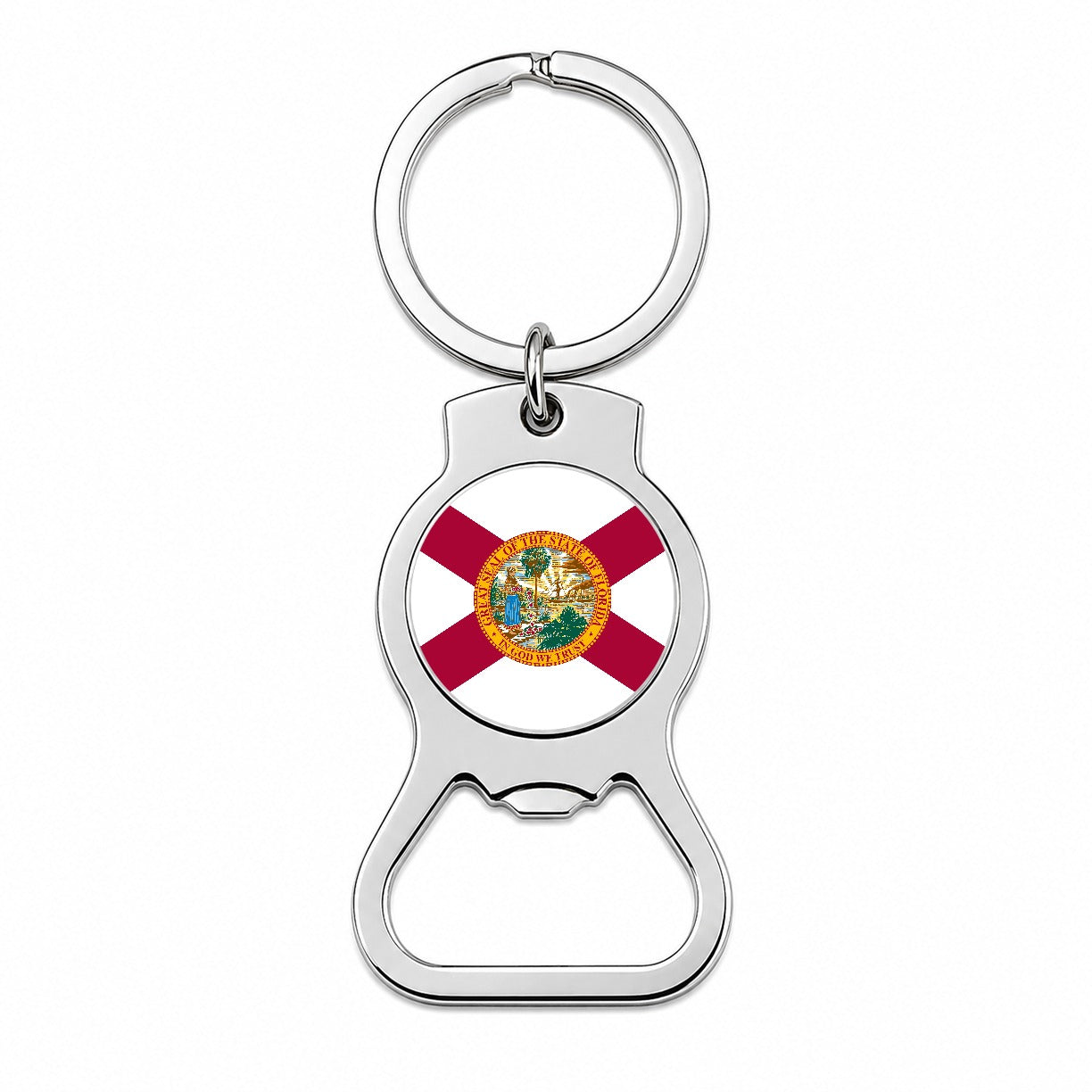 Florida FL State Flag Bottle Opener Keychain