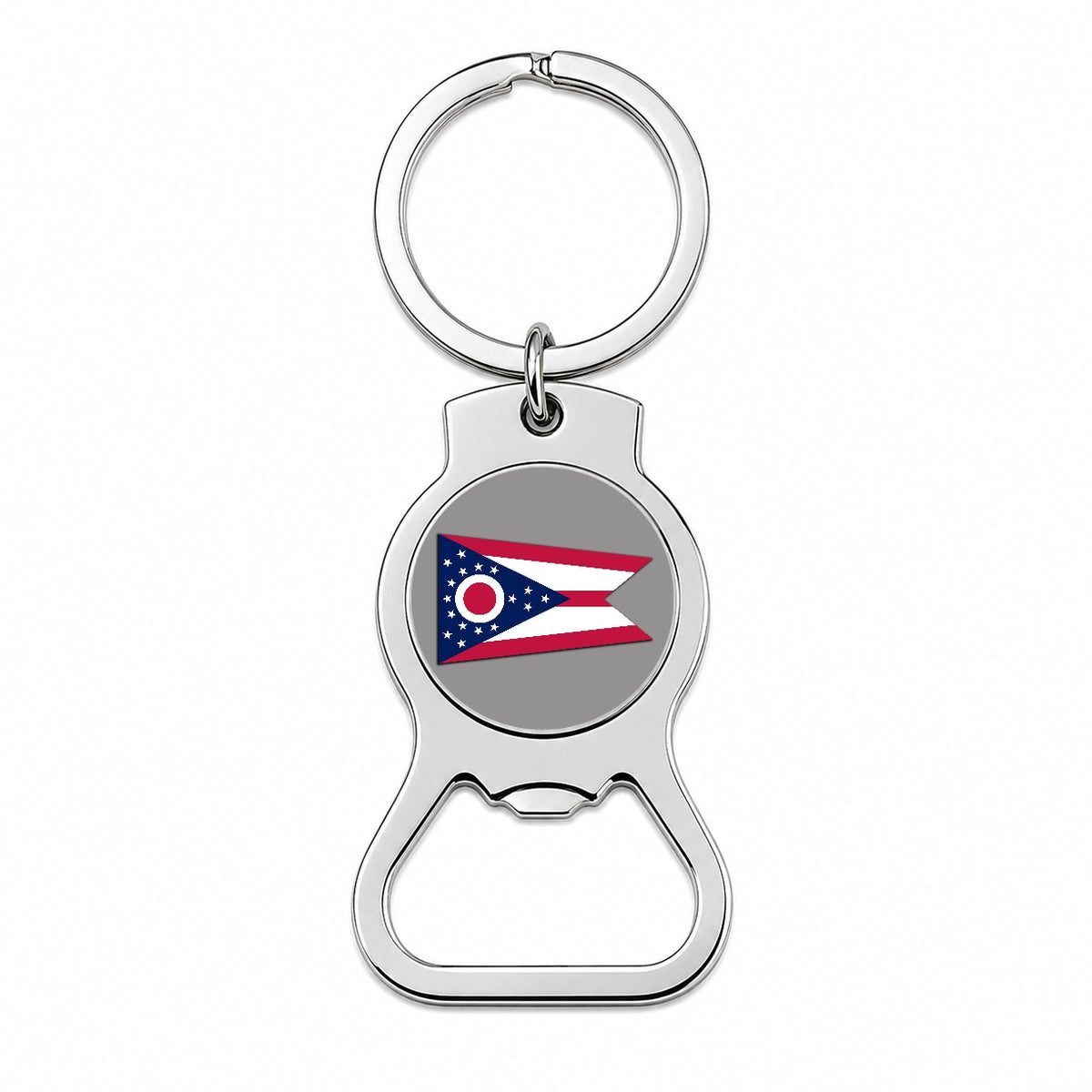Ohio OH State Flag Bottle Opener Keychain