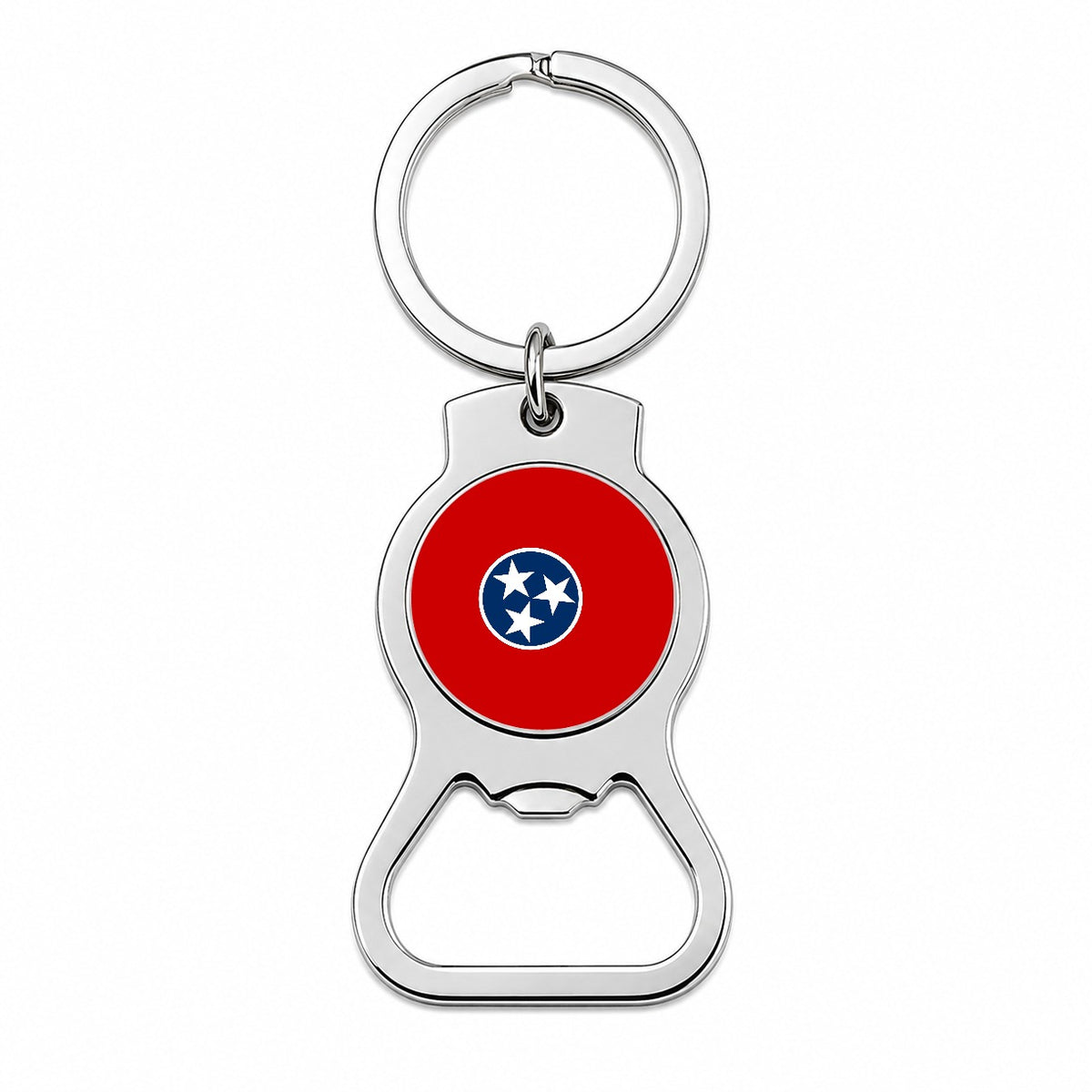 Tennessee TN State Flag Bottle Opener Keychain