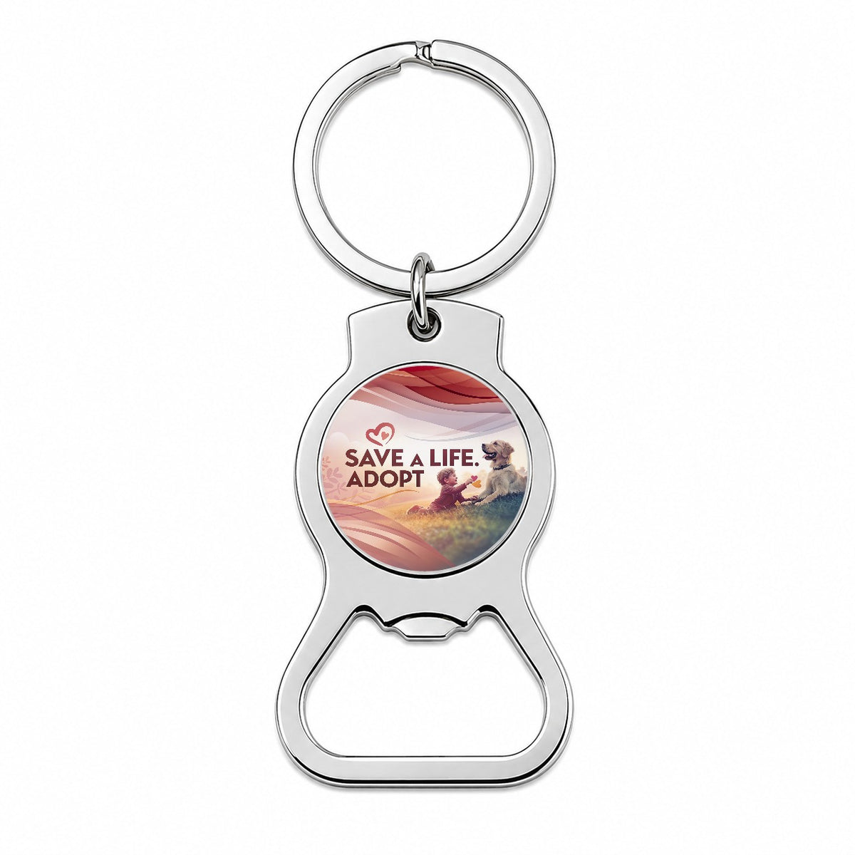Save A Life Adopt Pet Rescue Adoption Bottle Opener Keychain