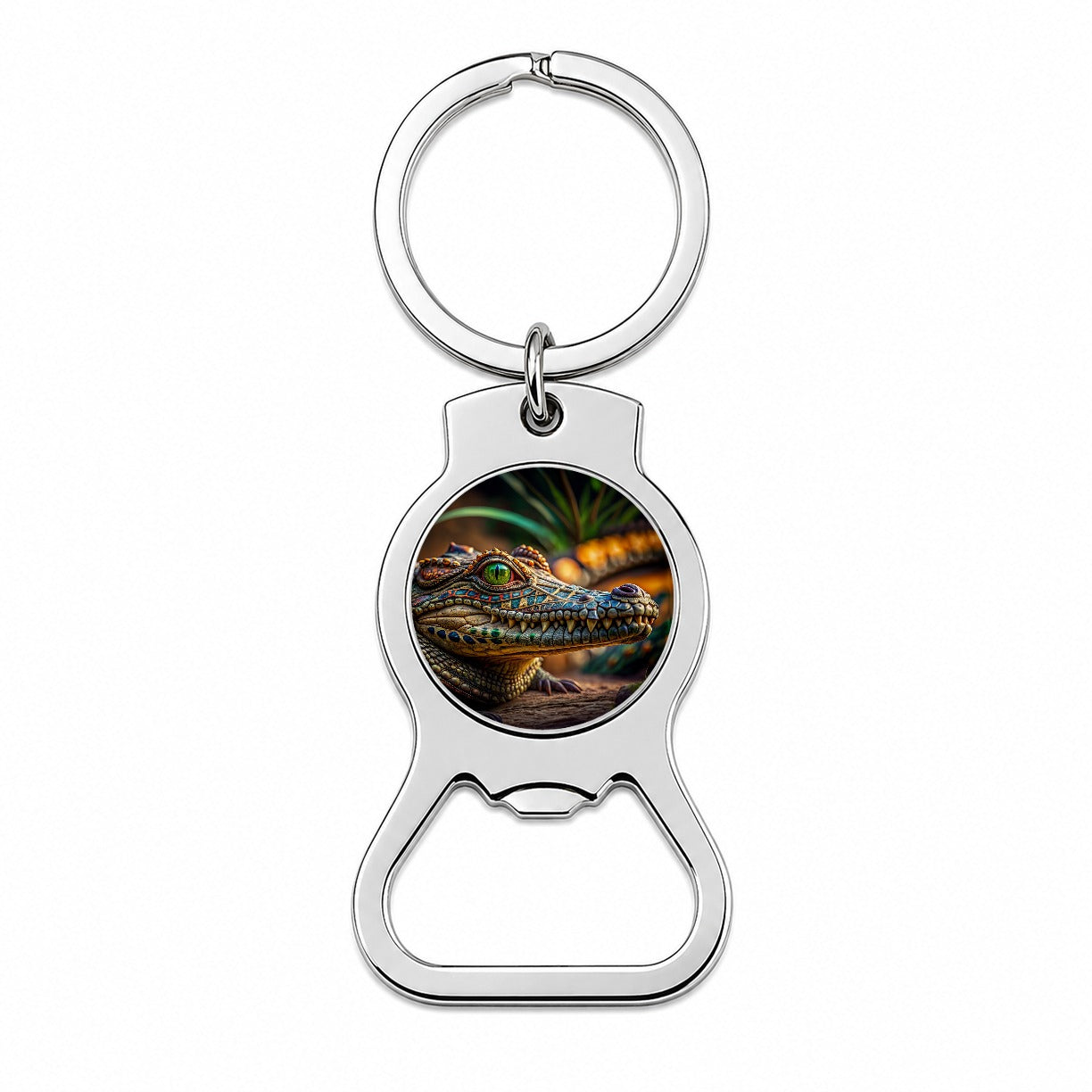 Stylish Colorful Alligator Head Bottle Opener Keychain
