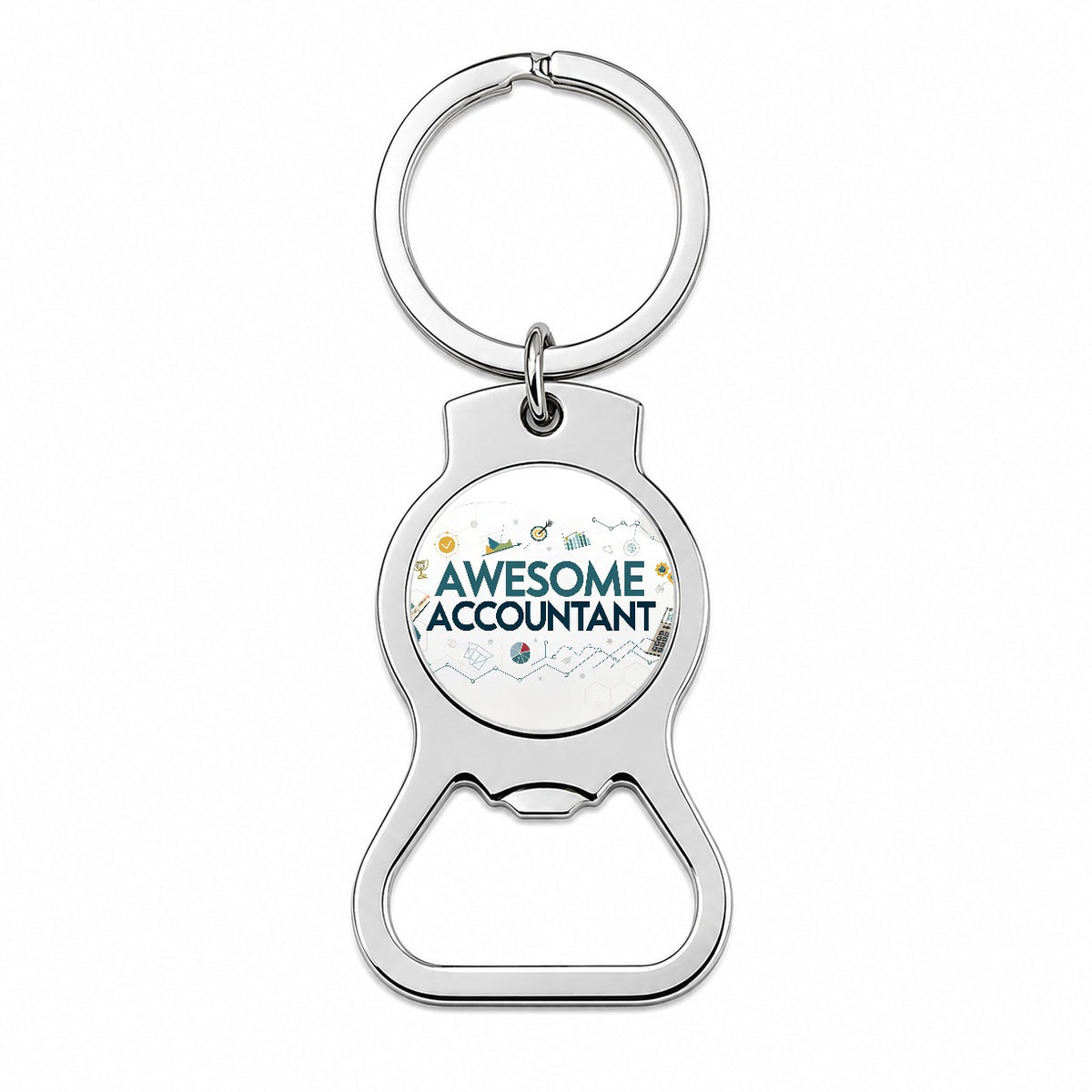 Awesome Accountant Inspirational Bottle Opener Keychain