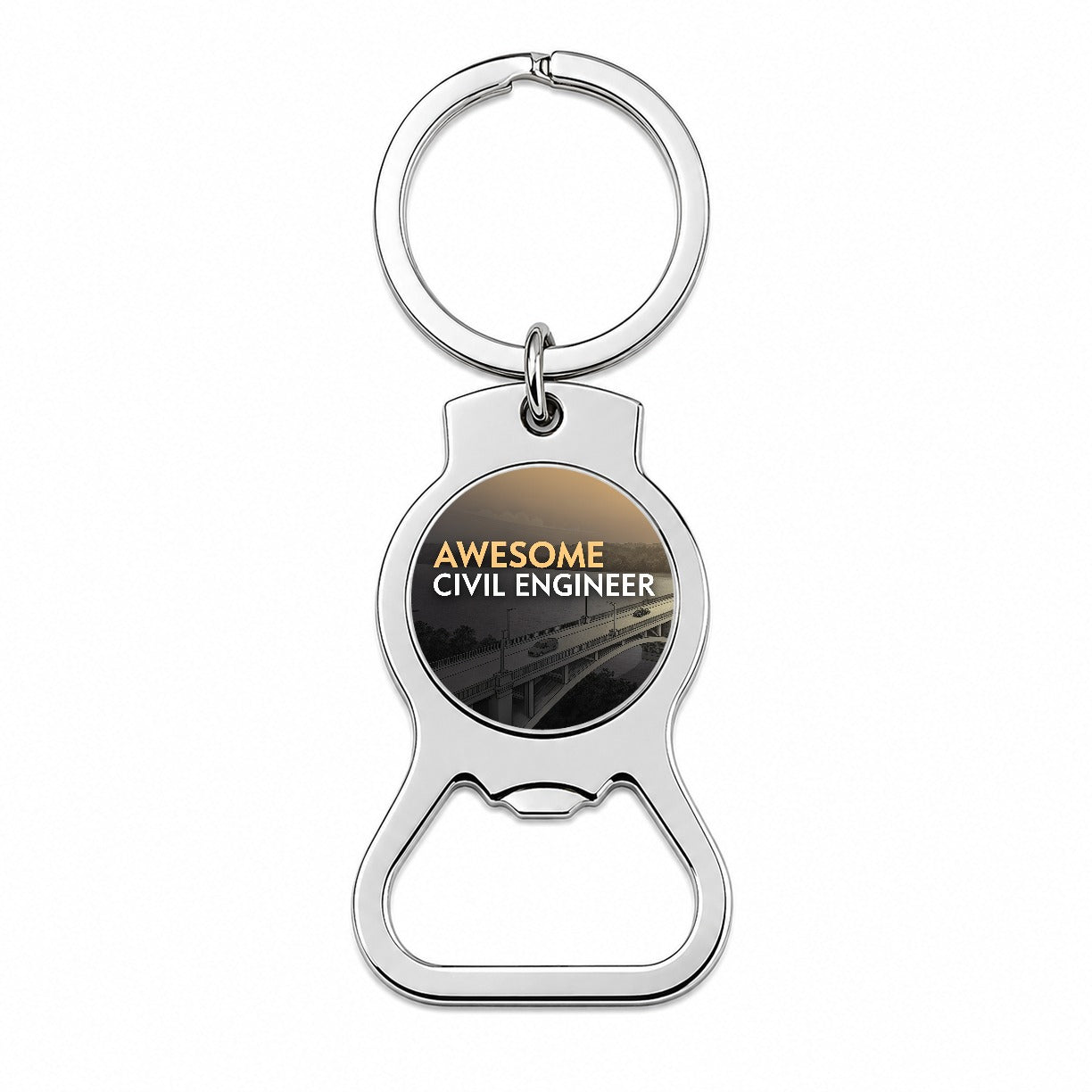 Awesome Civil Engineer Inspirational Bottle Opener Keychain