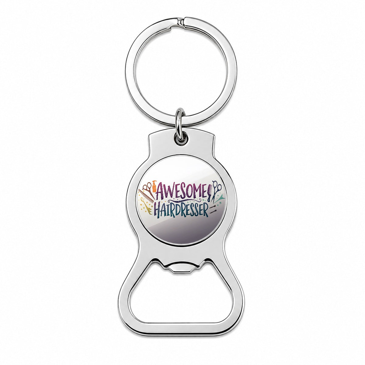 Awesome Hairdresser Inspirational Bottle Opener Keychain