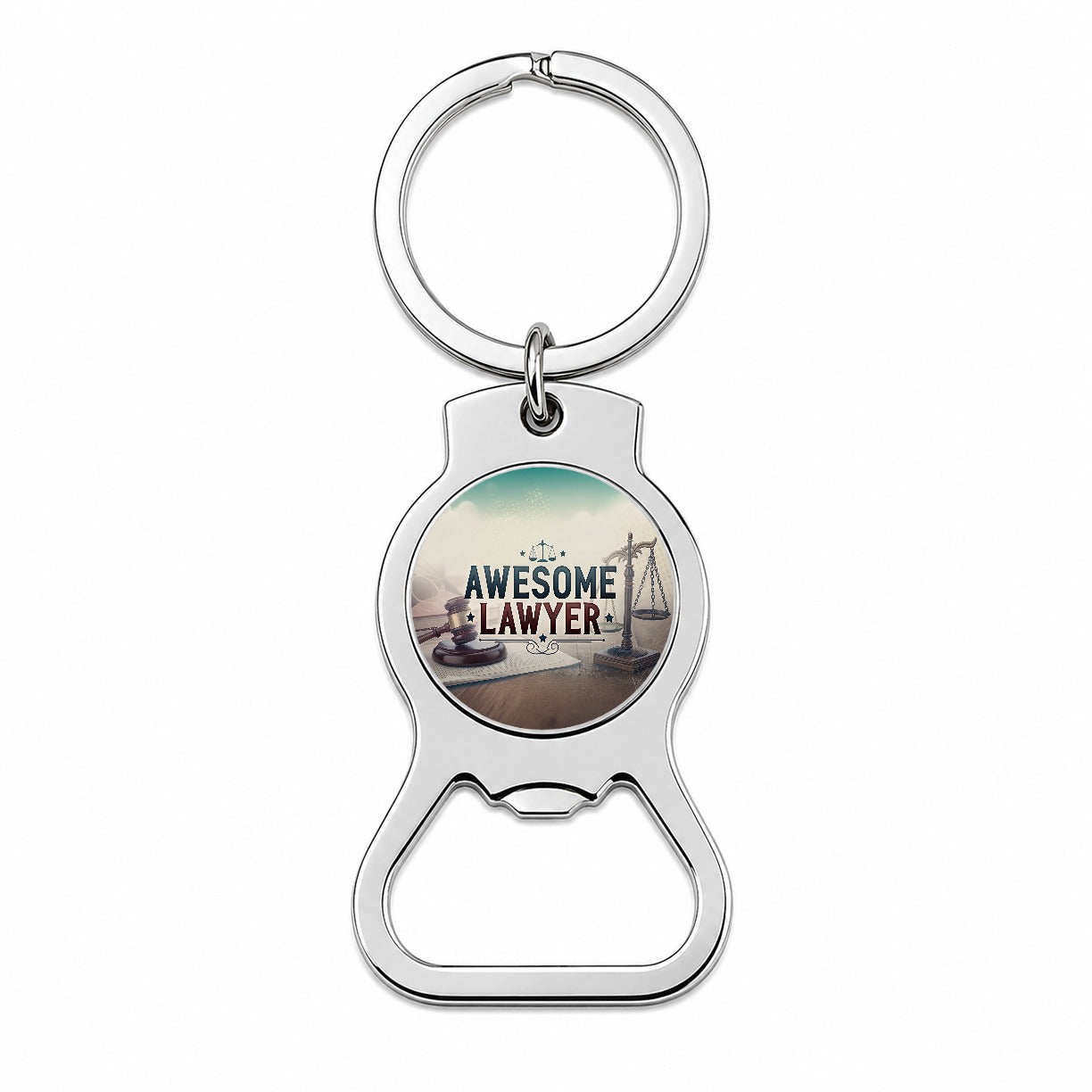 Awesome Lawyer Inspirational Scales of Justice Bottle Opener Keychain