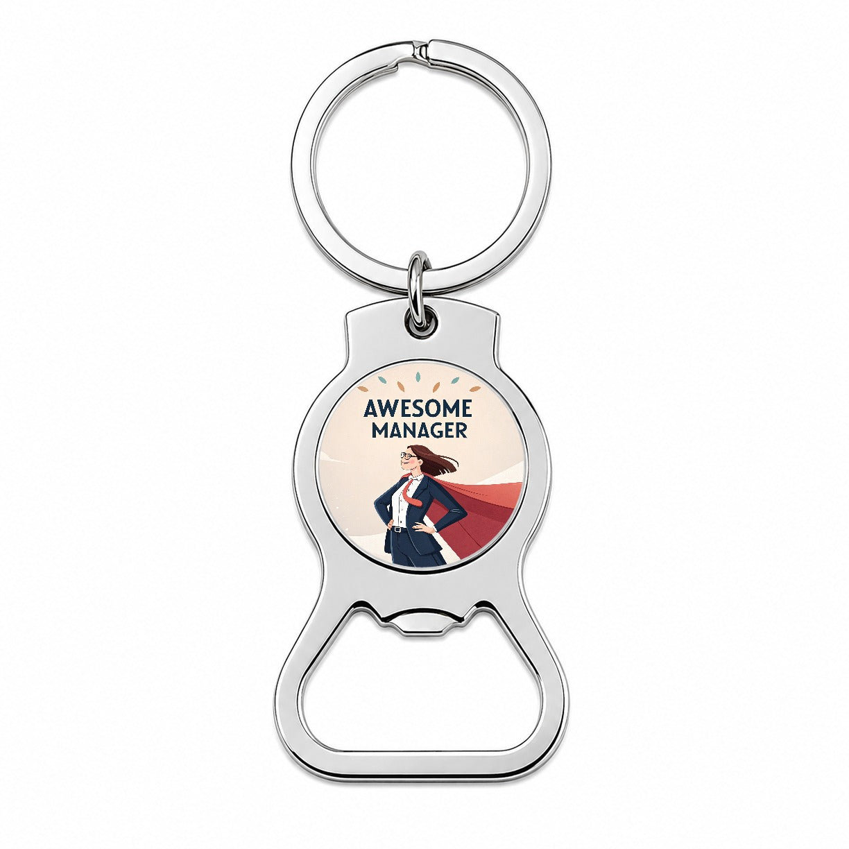 Awesome Manager Woman Female Inspirational Bottle Opener Keychain