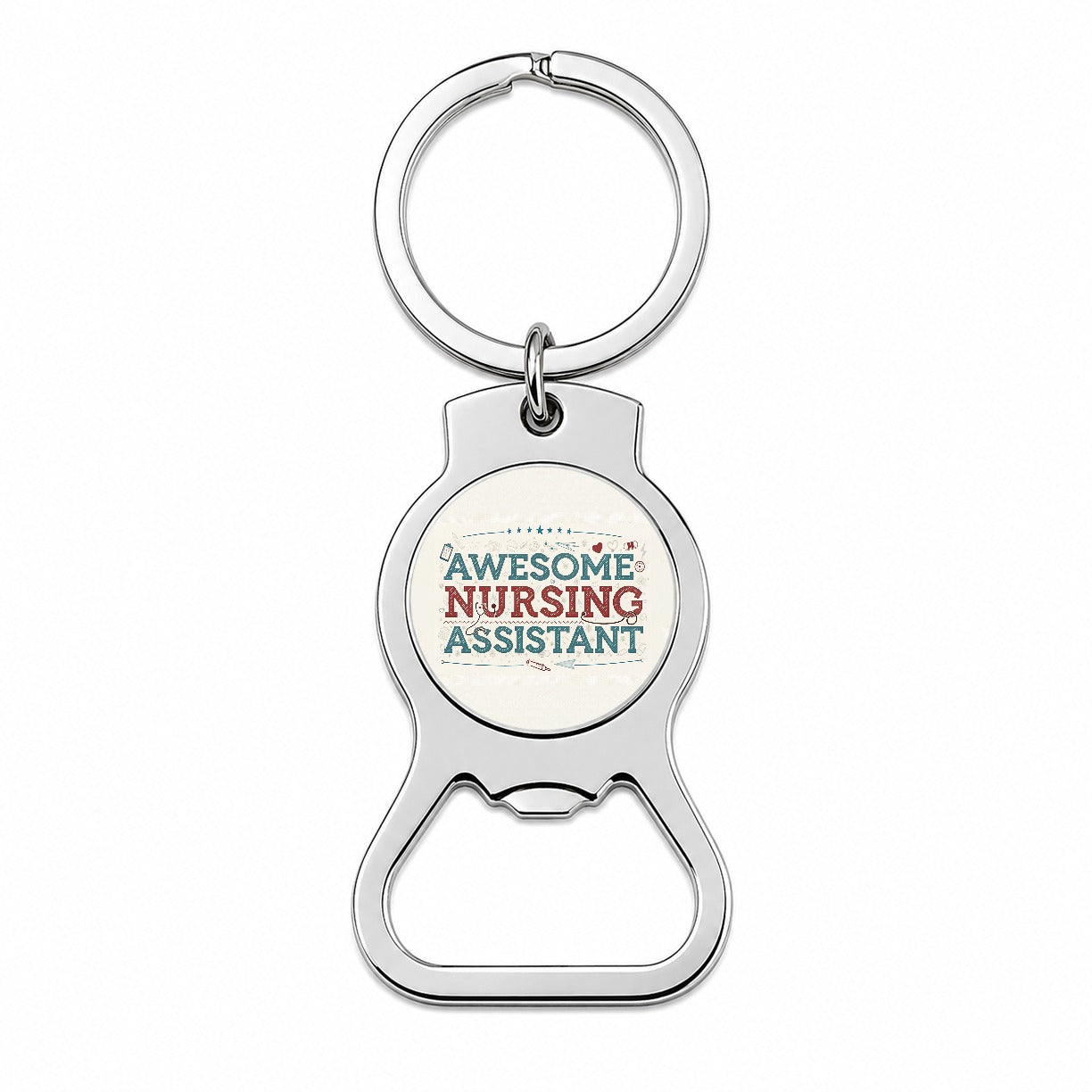 Awesome Nursing Assistant Inspirational Bottle Opener Keychain