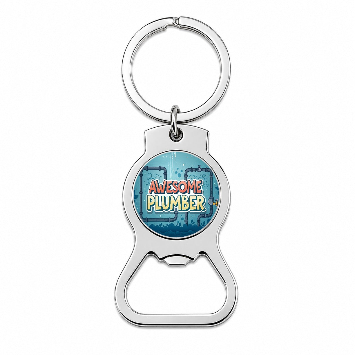 Awesome Plumber Inspirational Bottle Opener Keychain