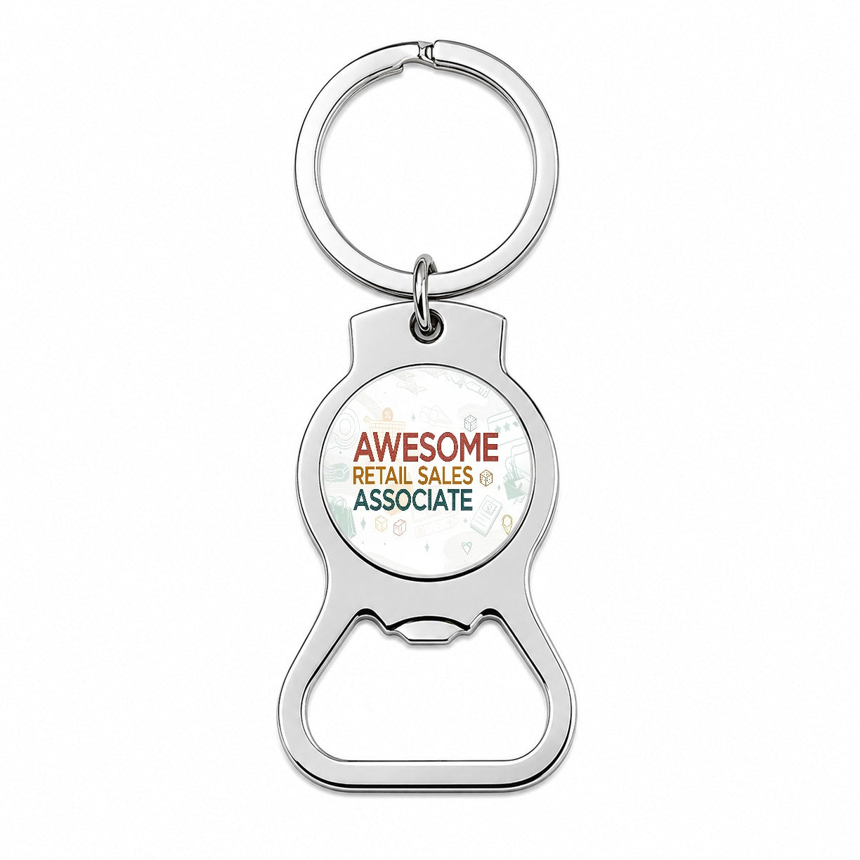 Awesome Retail Sales Associate Inspirational Bottle Opener Keychain
