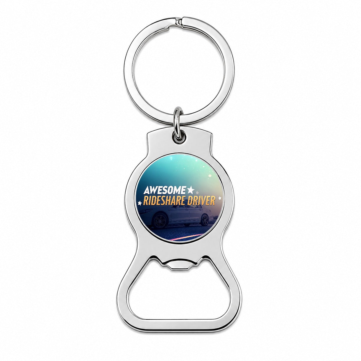 Awesome Rideshare Driver Inspirational Bottle Opener Keychain