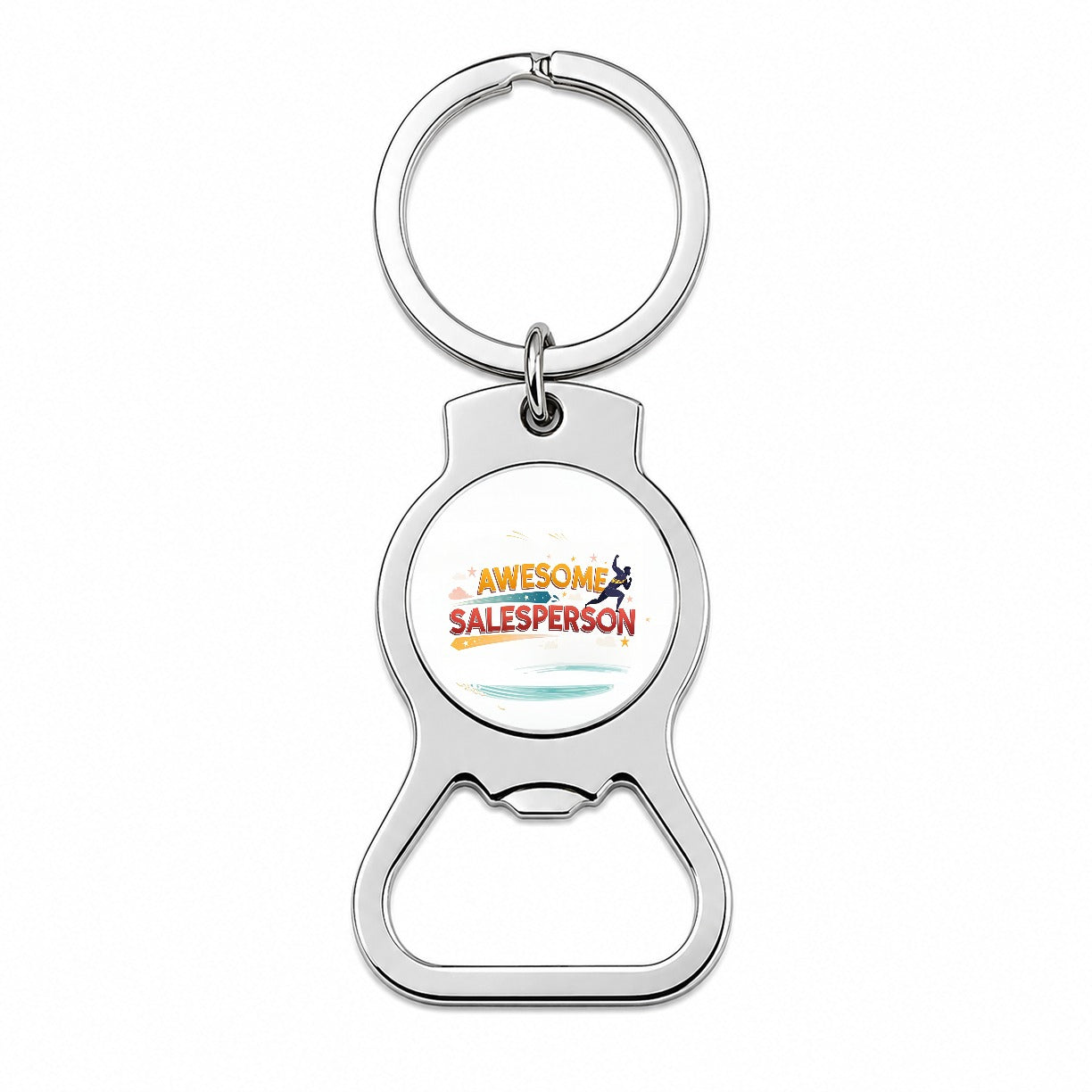 Awesome Salesperson Inspirational Superhero Bottle Opener Keychain