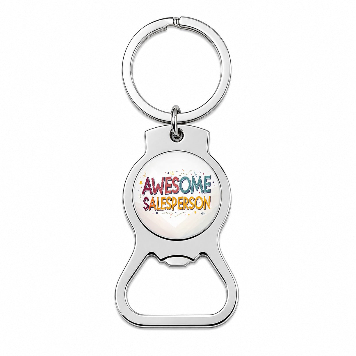 Awesome Salesperson Inspirational Bottle Opener Keychain