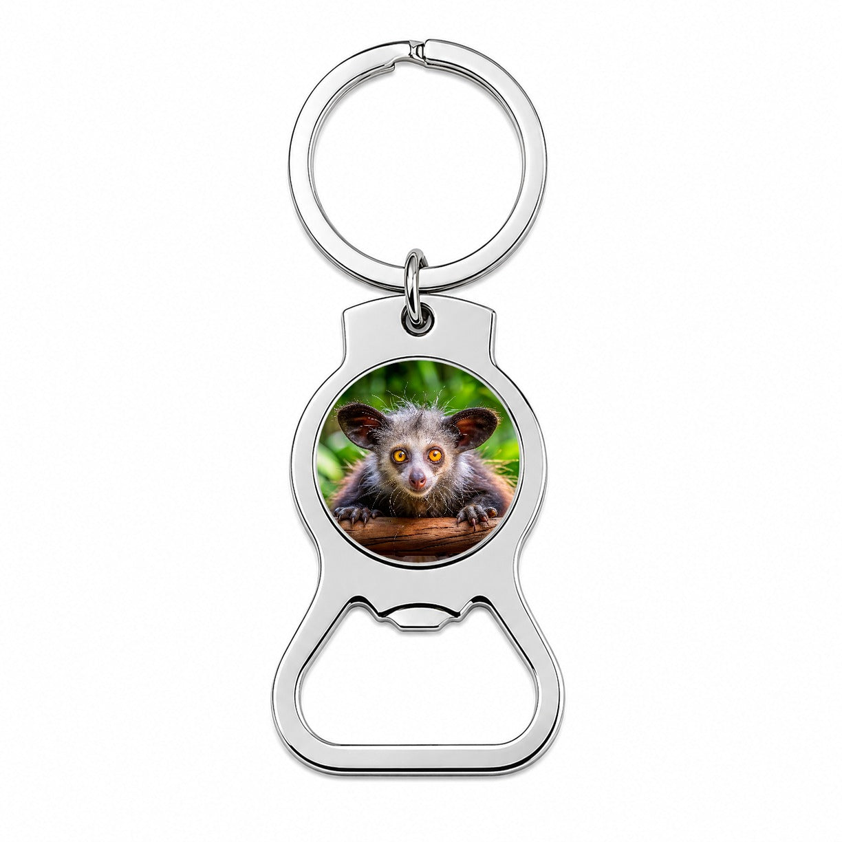 Aye Aye Long Fingered Lemur Bottle Opener Keychain