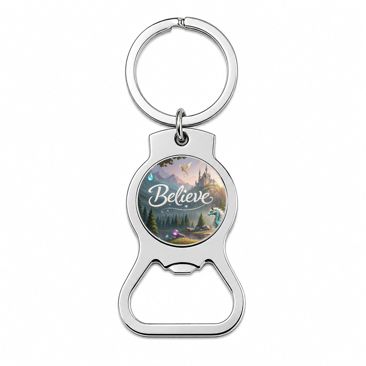 Believe Fantasy Creatures Bottle Opener Keychain