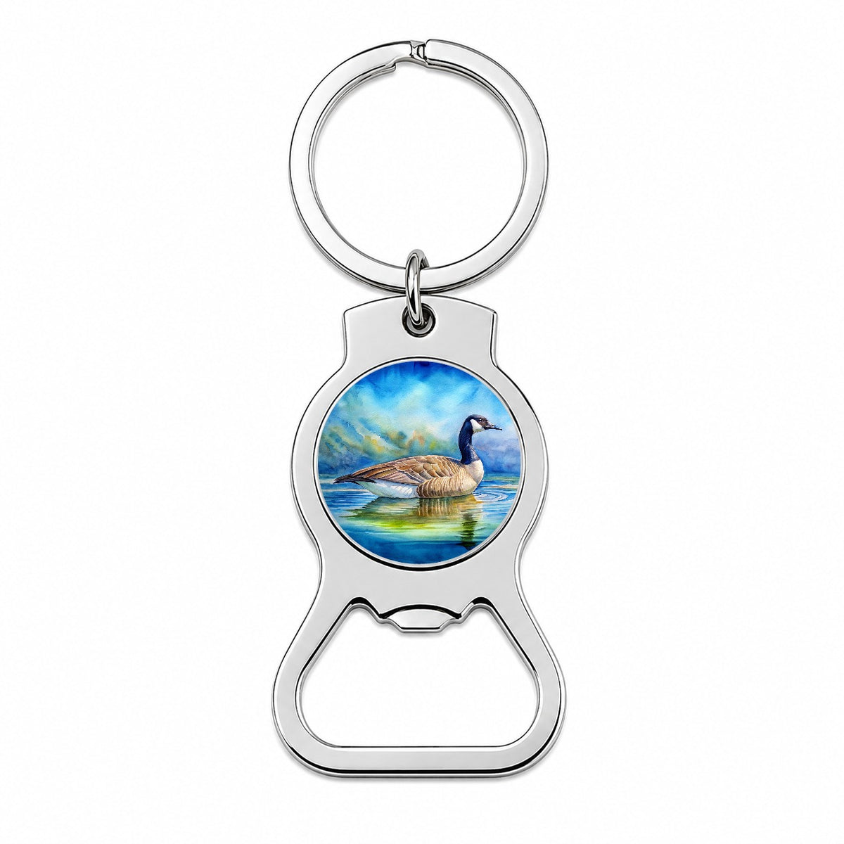 Canada Canadian Goose Watercolor Bottle Opener Keychain