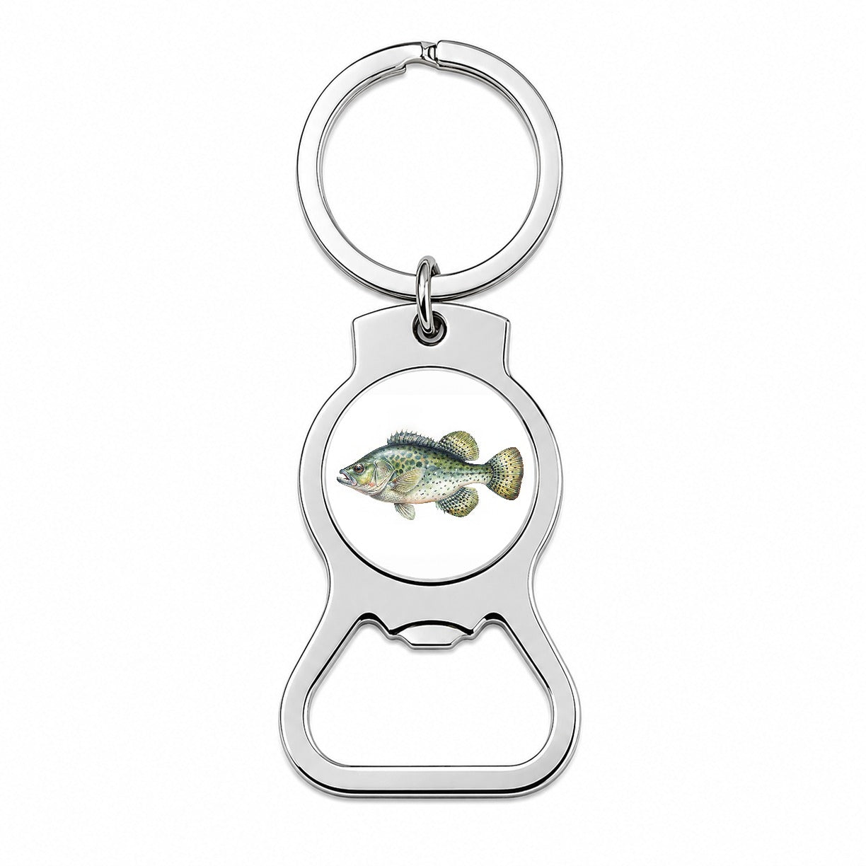 Crappie Fish Watercolor Illustration Bottle Opener Keychain