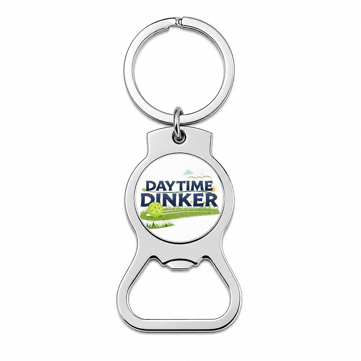Daytime Dinker Pickleball Funny Saying Bottle Opener Keychain