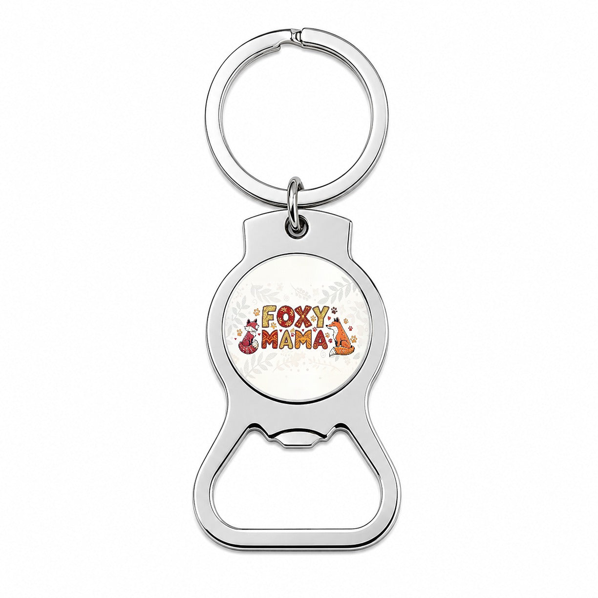 Foxy Mama Cute Fox Foxes Theme Bottle Opener Keychain