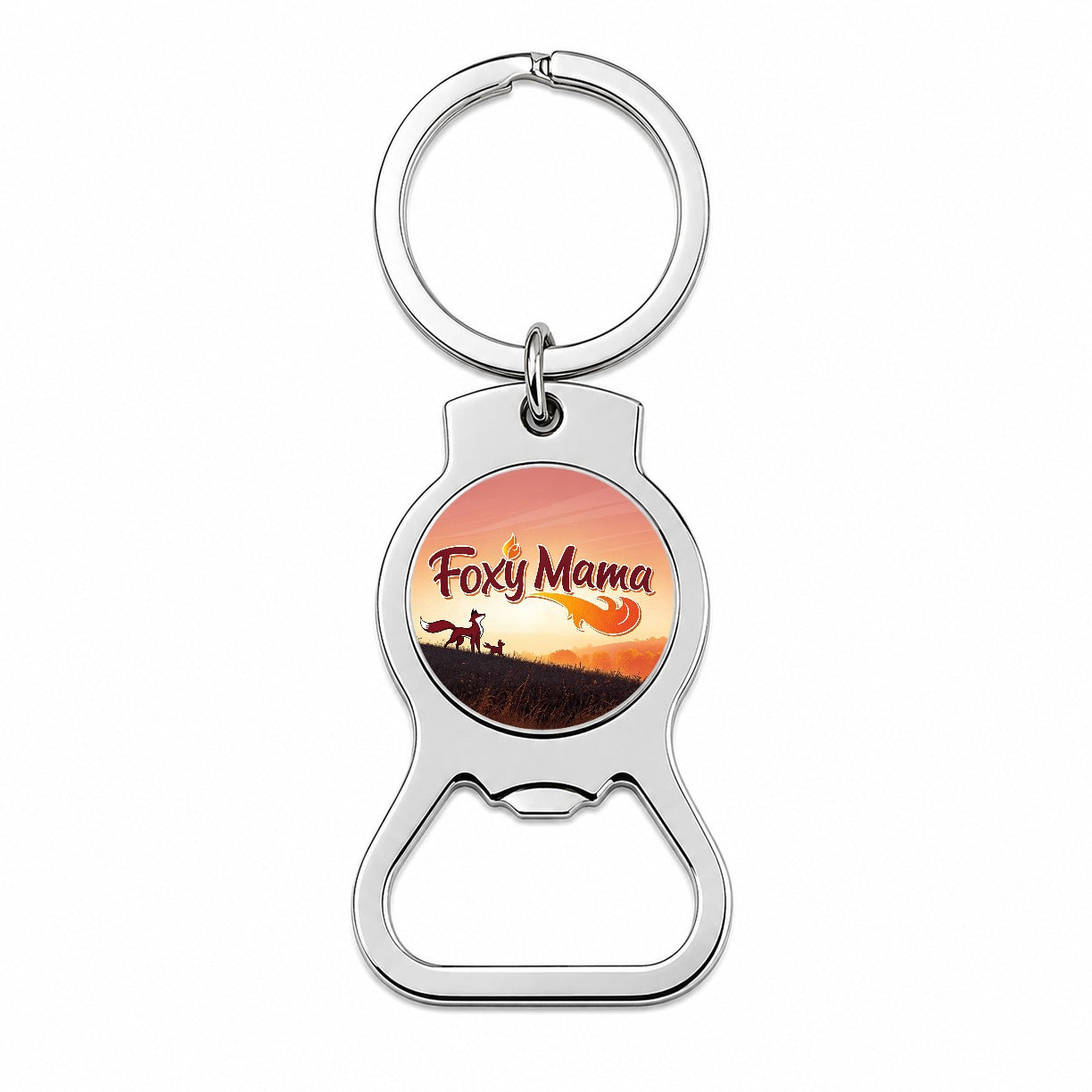 Foxy Mama Hot Fox Fire Funny Bottle Opener Keychain
