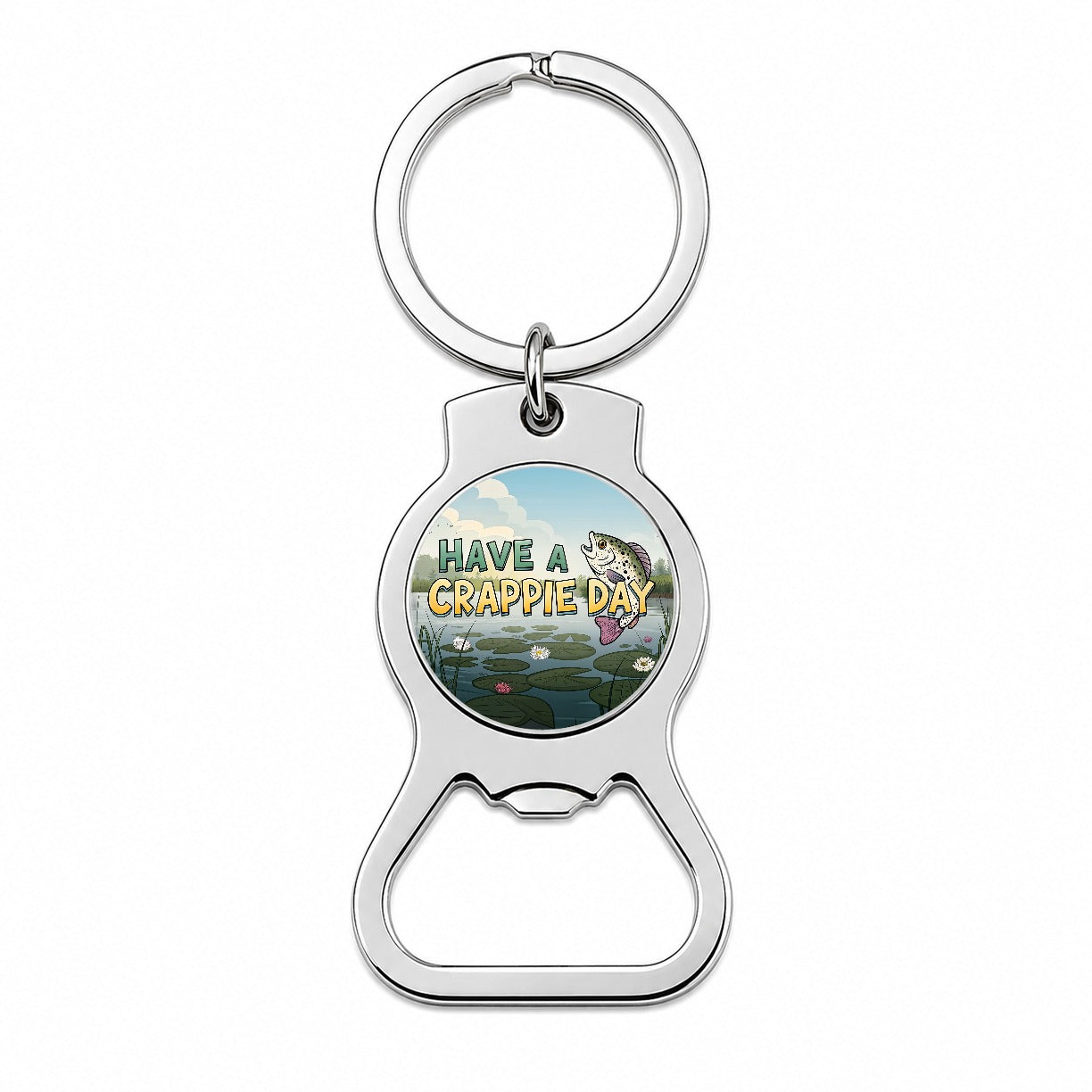 Have A Crappie Crappy Day Fishing Funny Bottle Opener Keychain