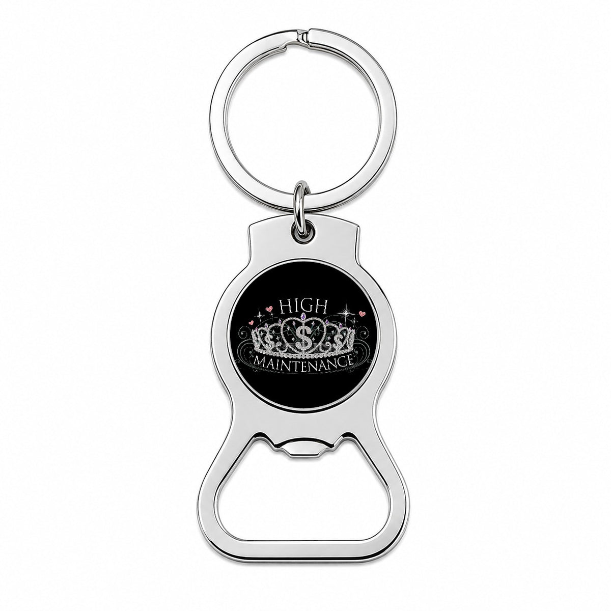 High Maintenance Diamonds Tiara Princess Funny Bottle Opener Keychain