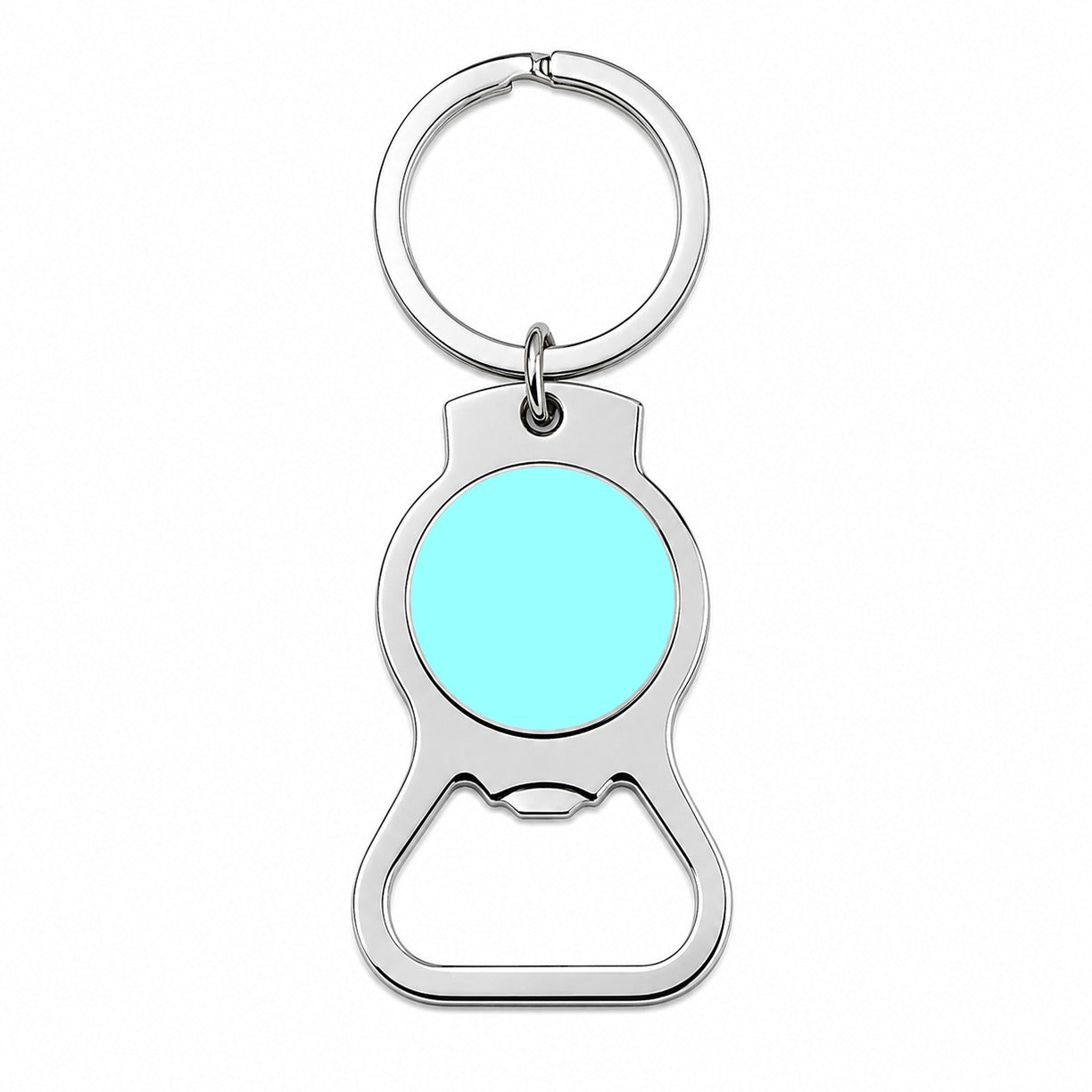It's Just a Solid Light Blue Color Bottle Opener Keychain