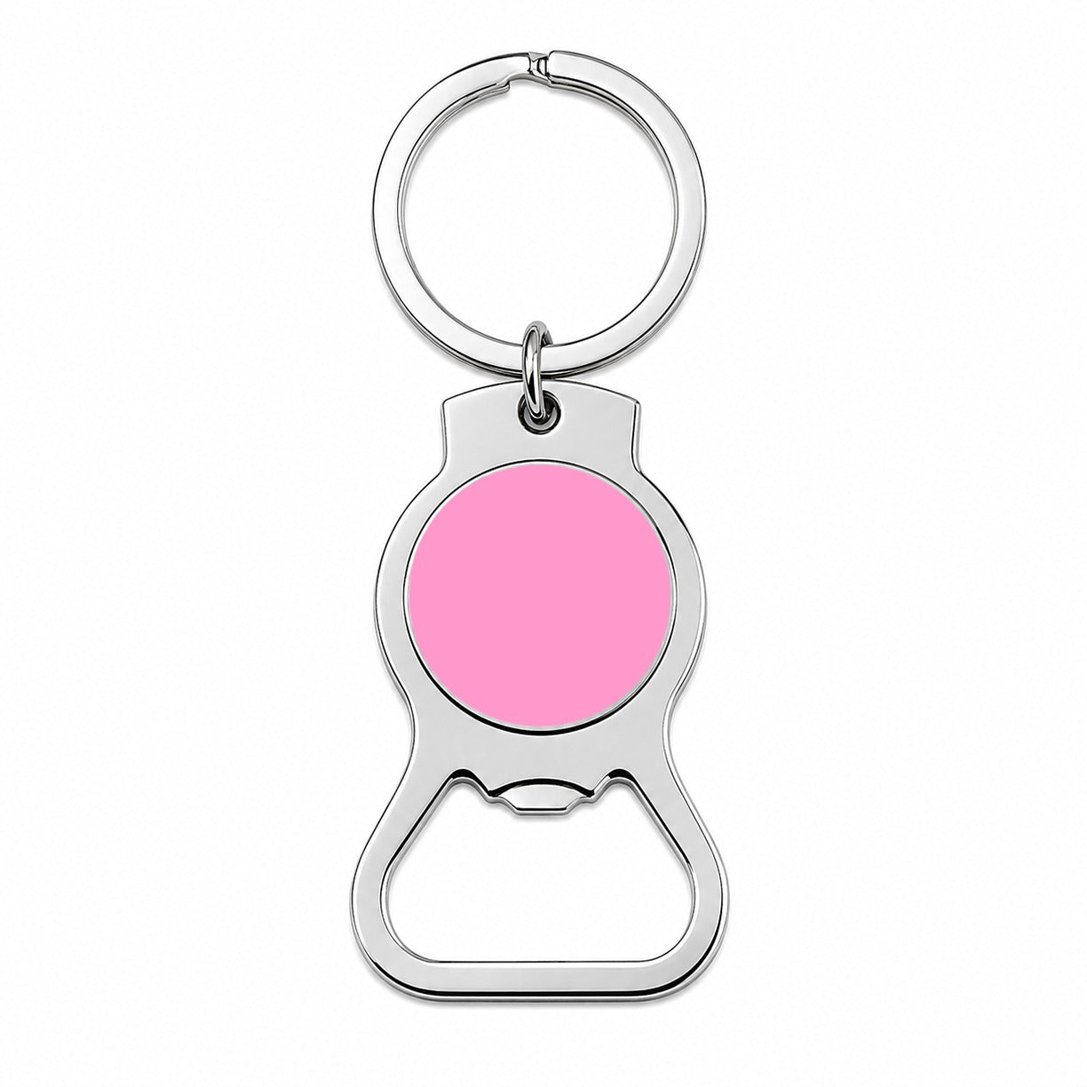It's Just a Solid Pink Color Bottle Opener Keychain