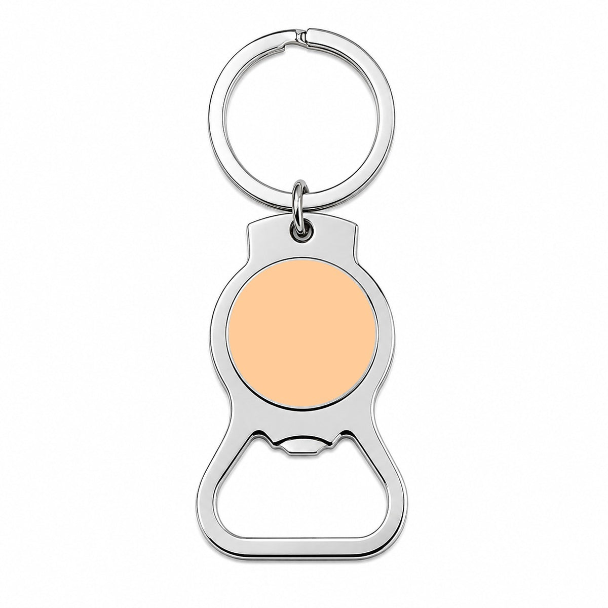It's Just a Solid Tan Color Bottle Opener Keychain