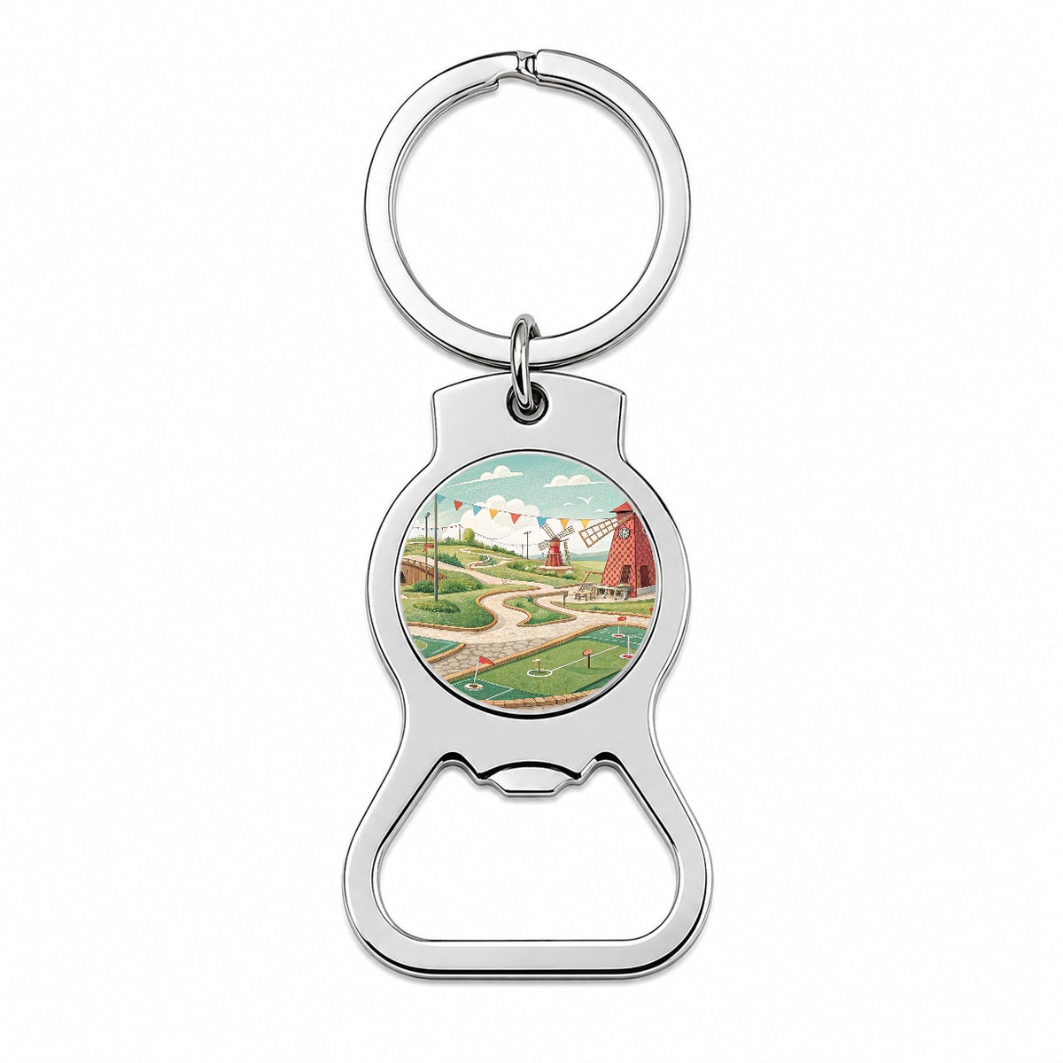 Miniature Golf Course Bottle Opener Keychain