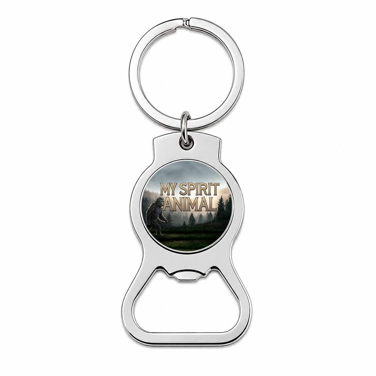 My Spirit Animal Bigfoot Funny Fantasy Bottle Opener Keychain