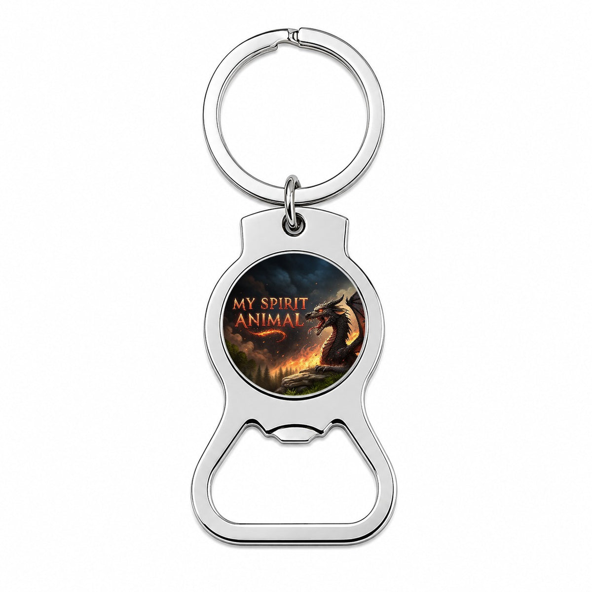 My Spirit Animal Fierce Dragon Funny Bottle Opener Keychain