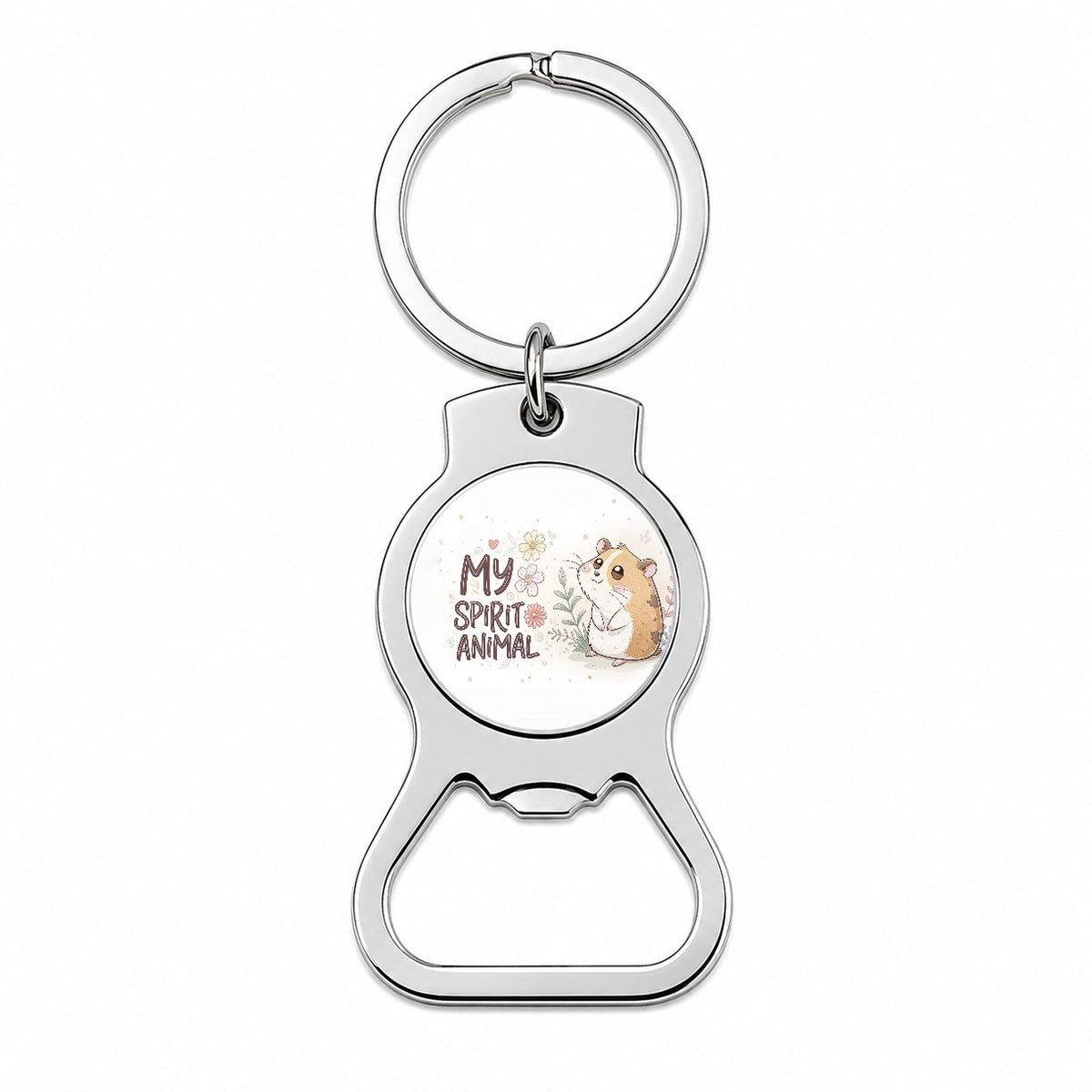 My Spirit Animal Hamster Funny Bottle Opener Keychain