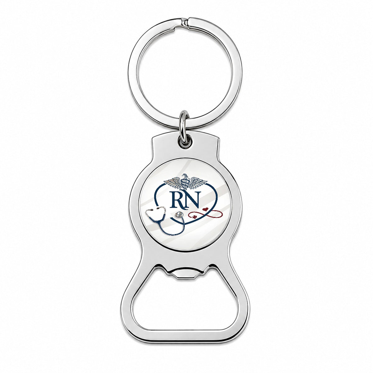 RN Registered Nurse Nursing Bottle Opener Keychain