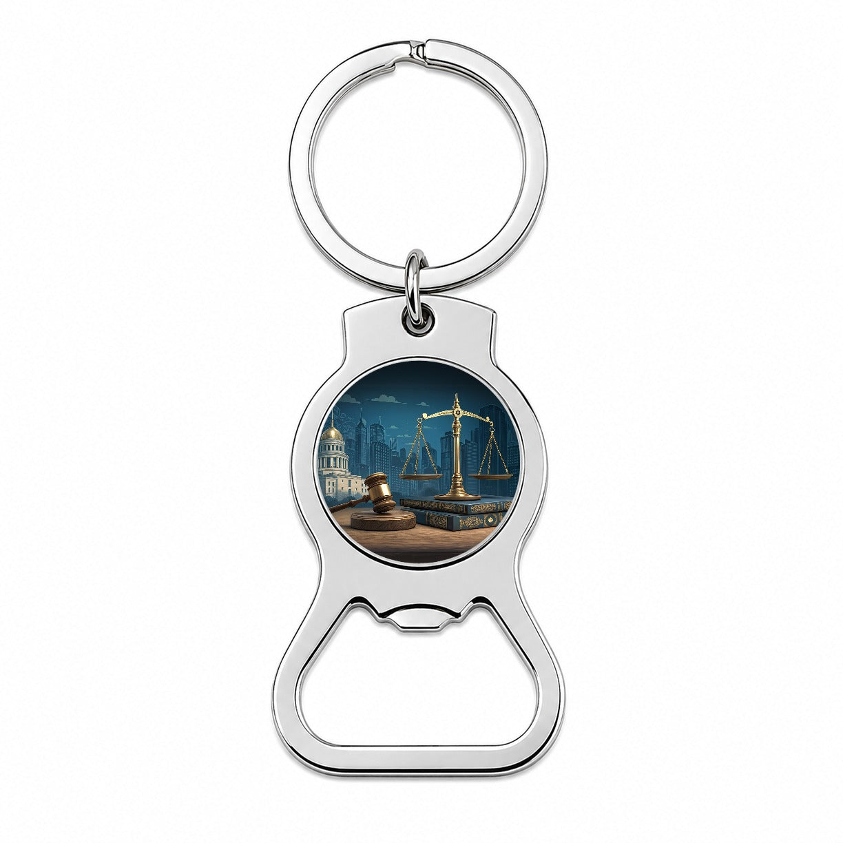 Scales Of Justice Legal Lawyer Judge Bottle Opener Keychain