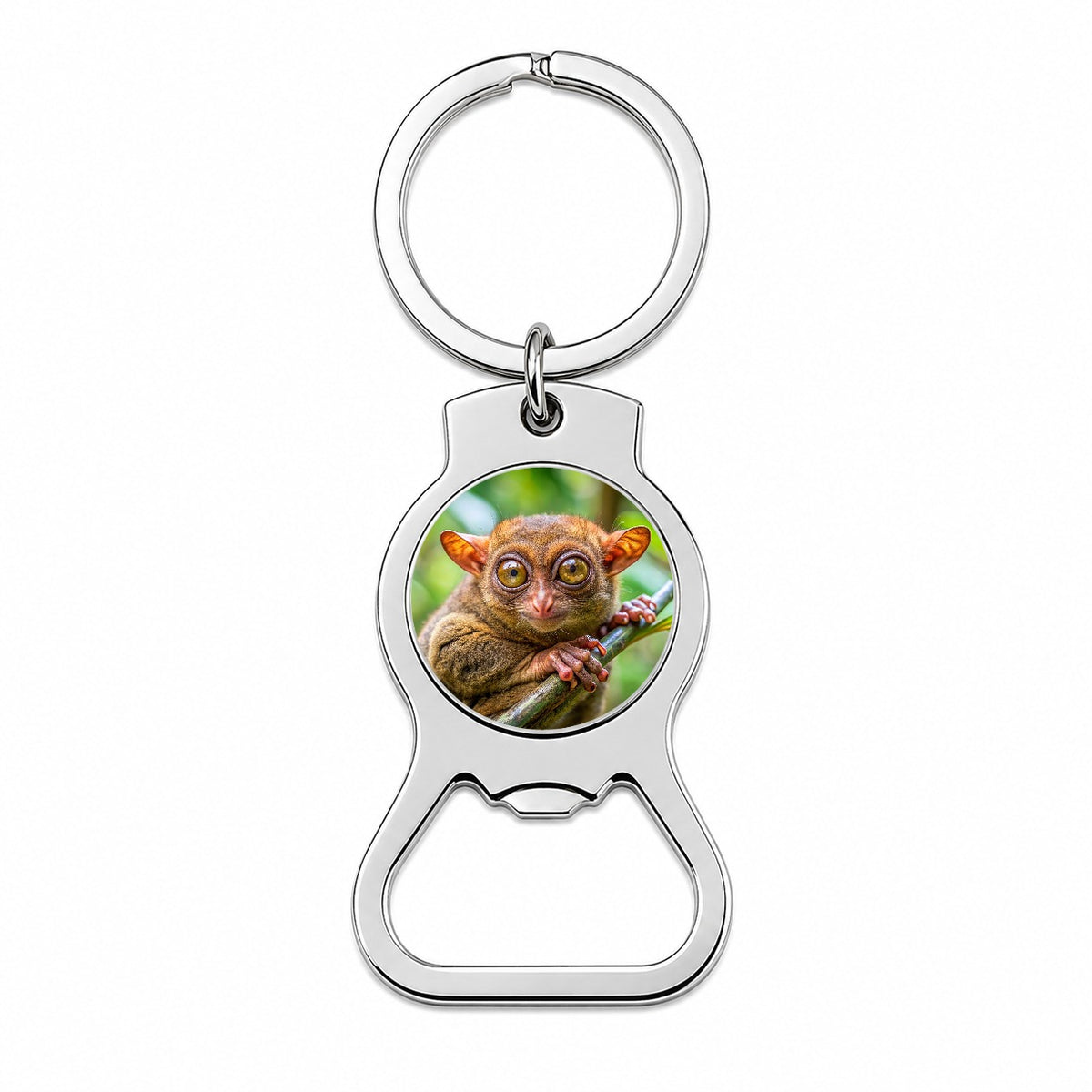 Tarsier Photograph Bottle Opener Keychain