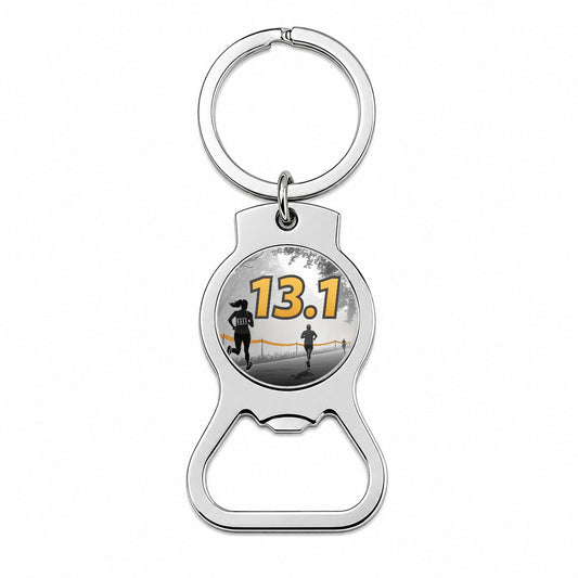 13.1 Marathon Running Jogging Bottle Opener Keychain