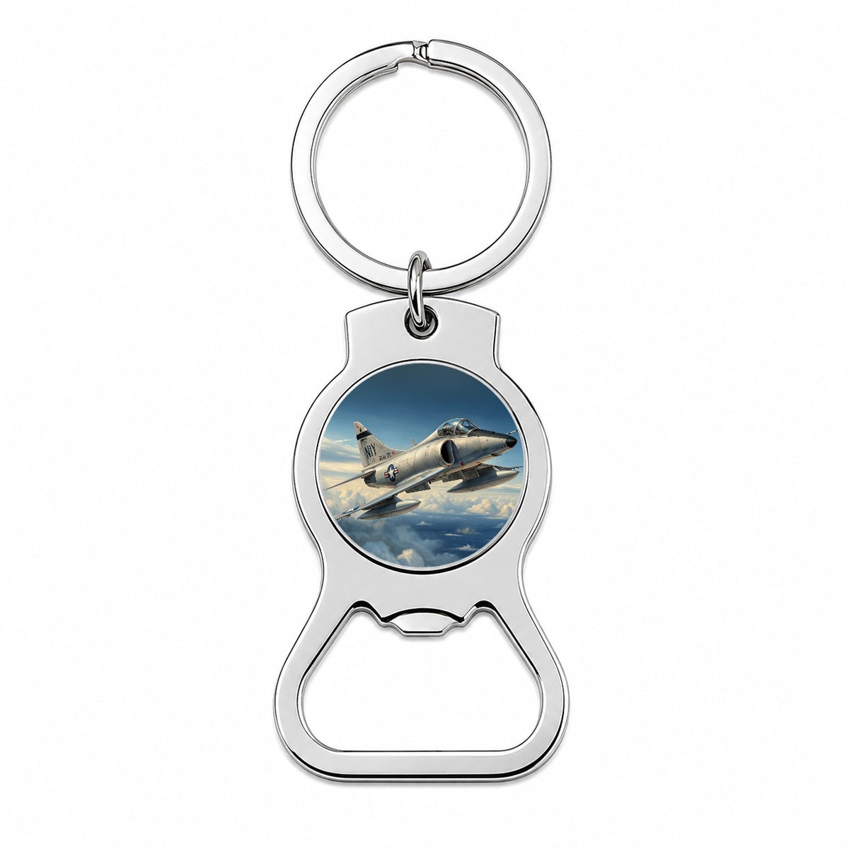 A-4 Skyhawk In Flight US Navy Vietnam Era Attack Aircraft Bottle Opener Keychain