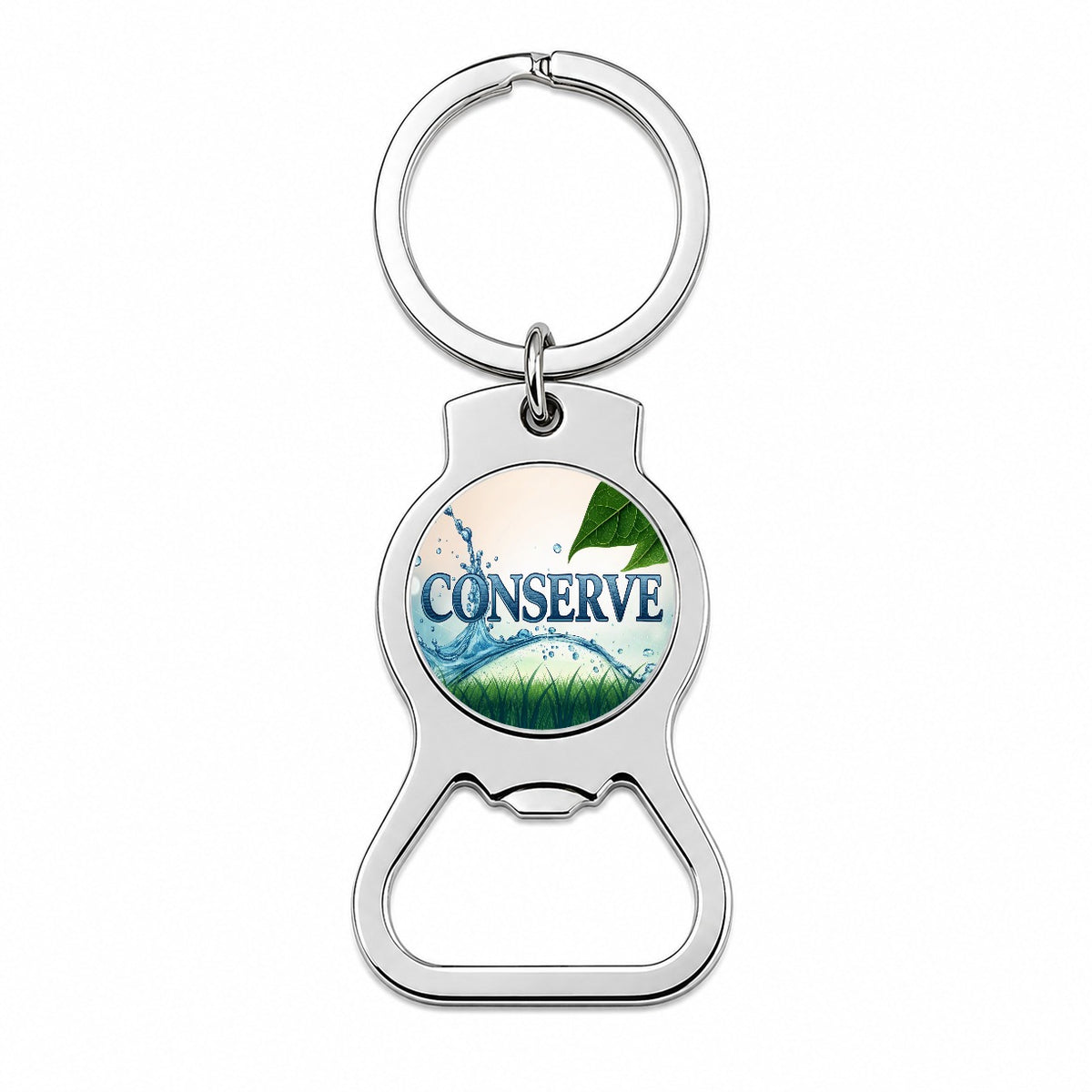 Conserve Water Recycle Conservation Bottle Opener Keychain