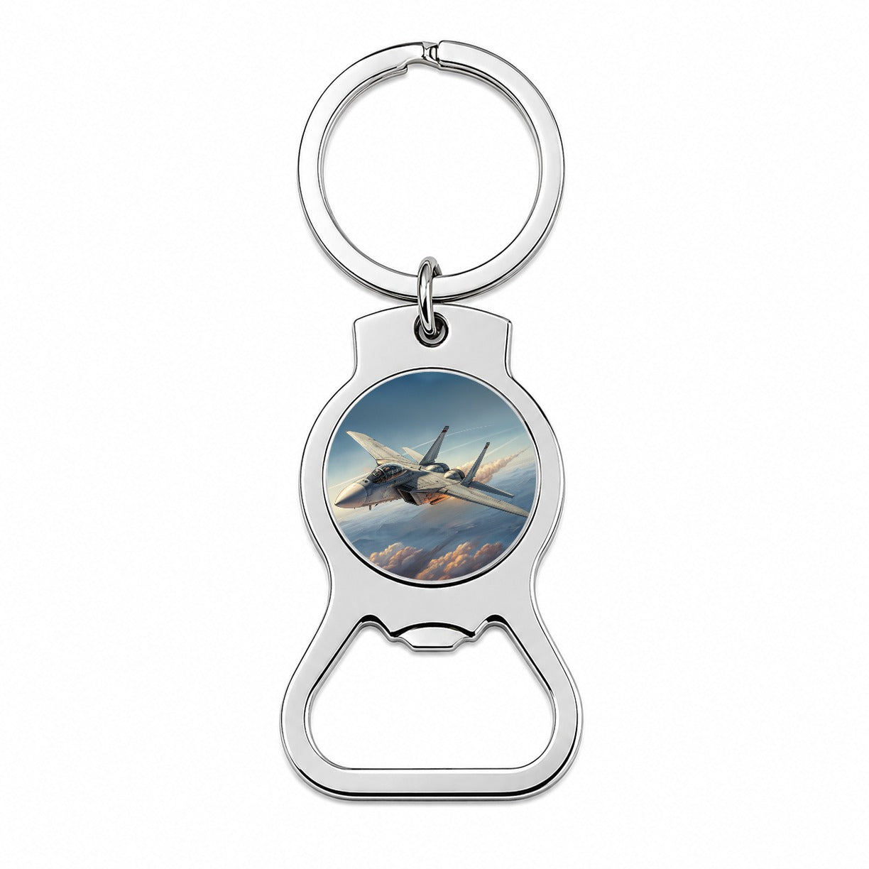 Tomcat Navy F-14 Air Superiority Plane In Flight Cold War Era Bottle Opener Keychain