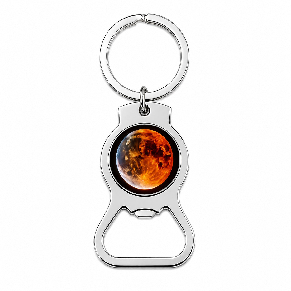 Lunar Eclipse Bottle Opener Keychain