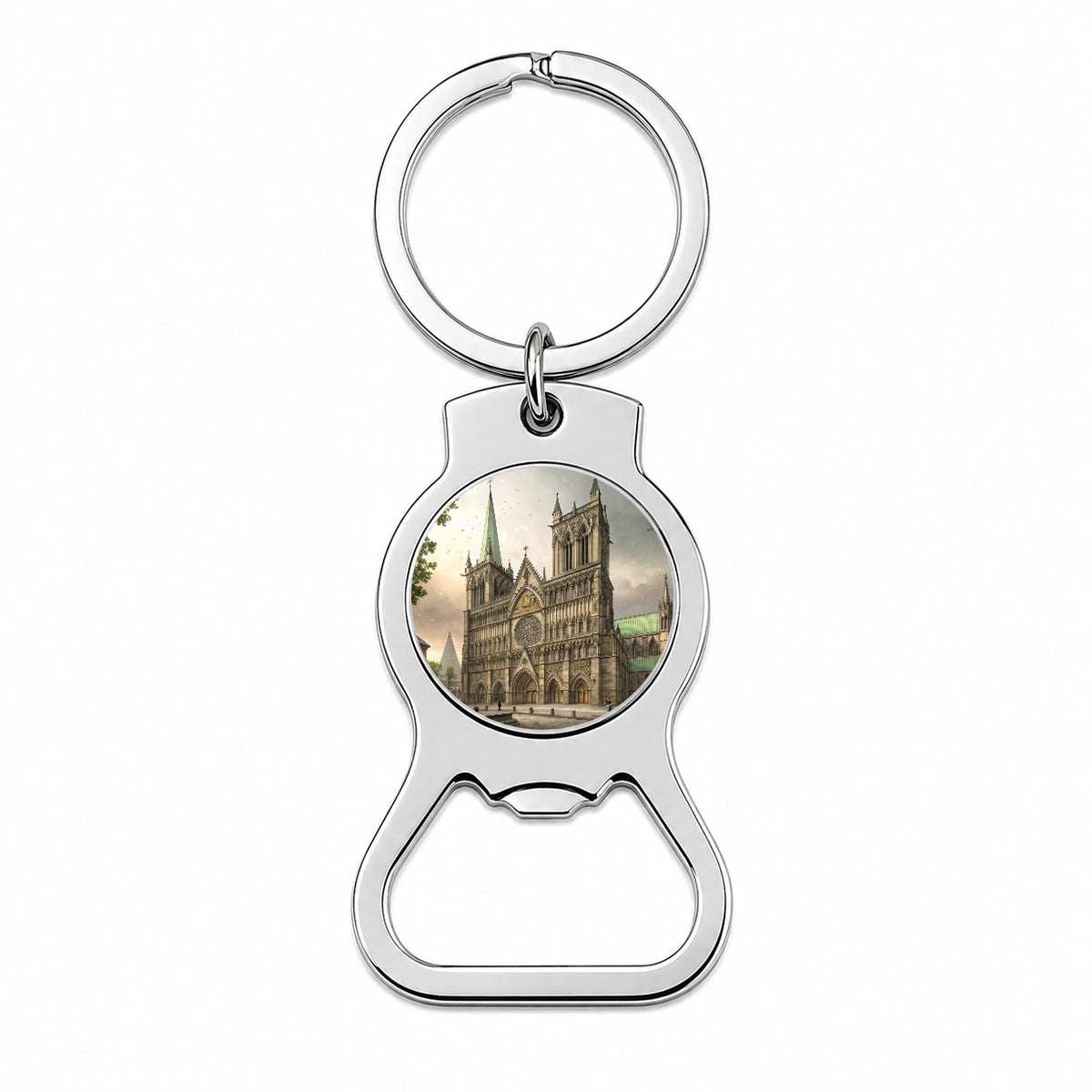 Nidaros Cathedral Church Trondheim Norway Bottle Opener Keychain