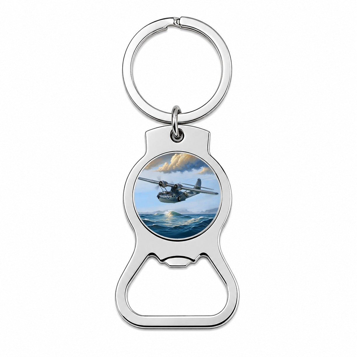 PBY Catalina Seaplane US Navy Search Rescue WWII Bottle Opener Keychain