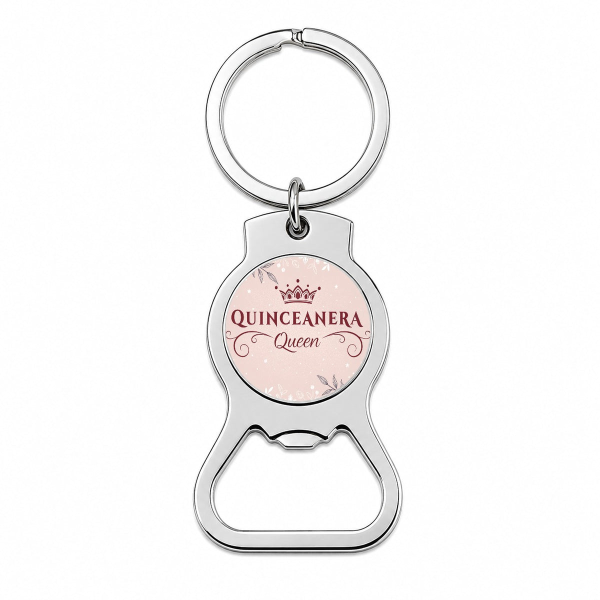Quinceanera Queen Celebration Bottle Opener Keychain