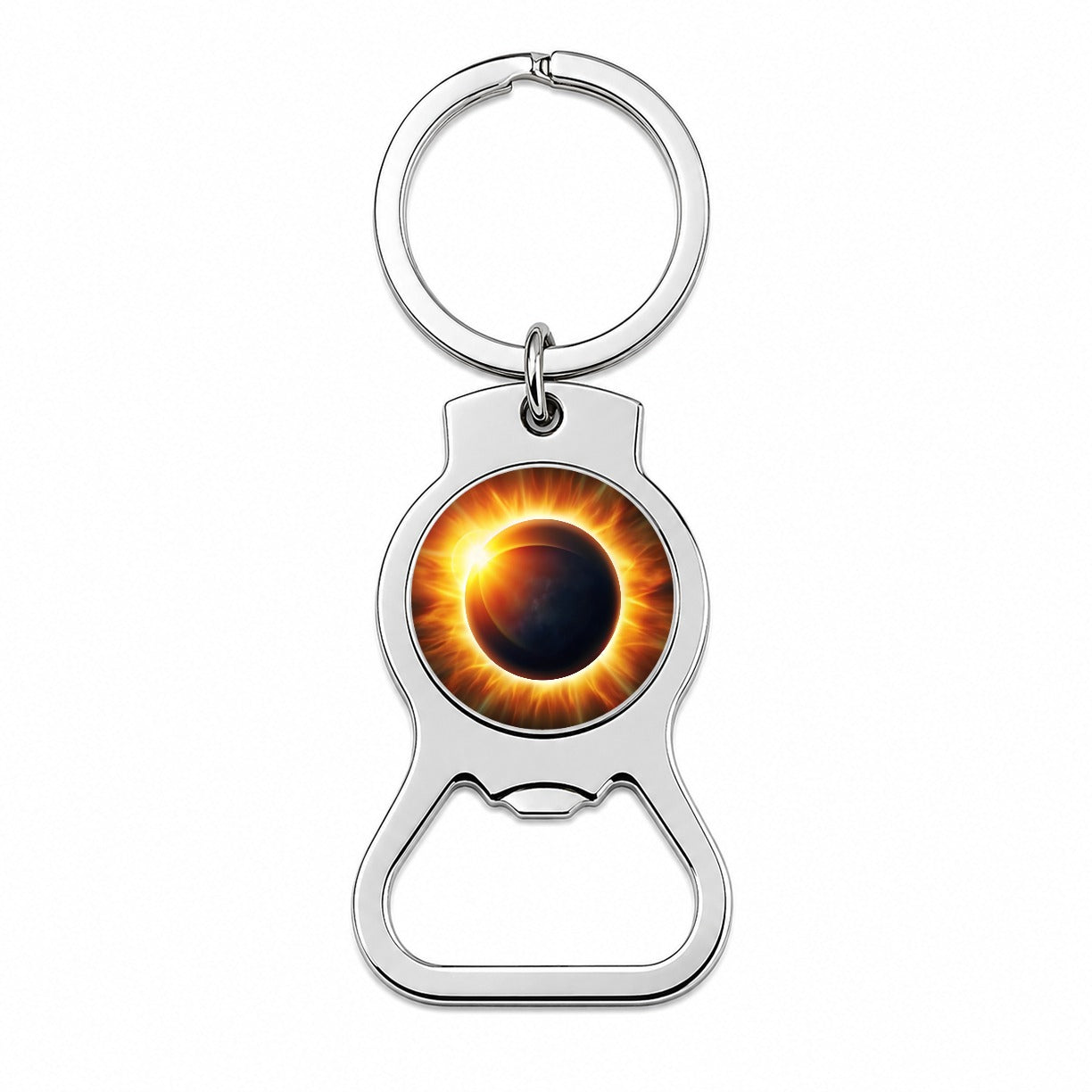 Solar Eclipse Bottle Opener Keychain