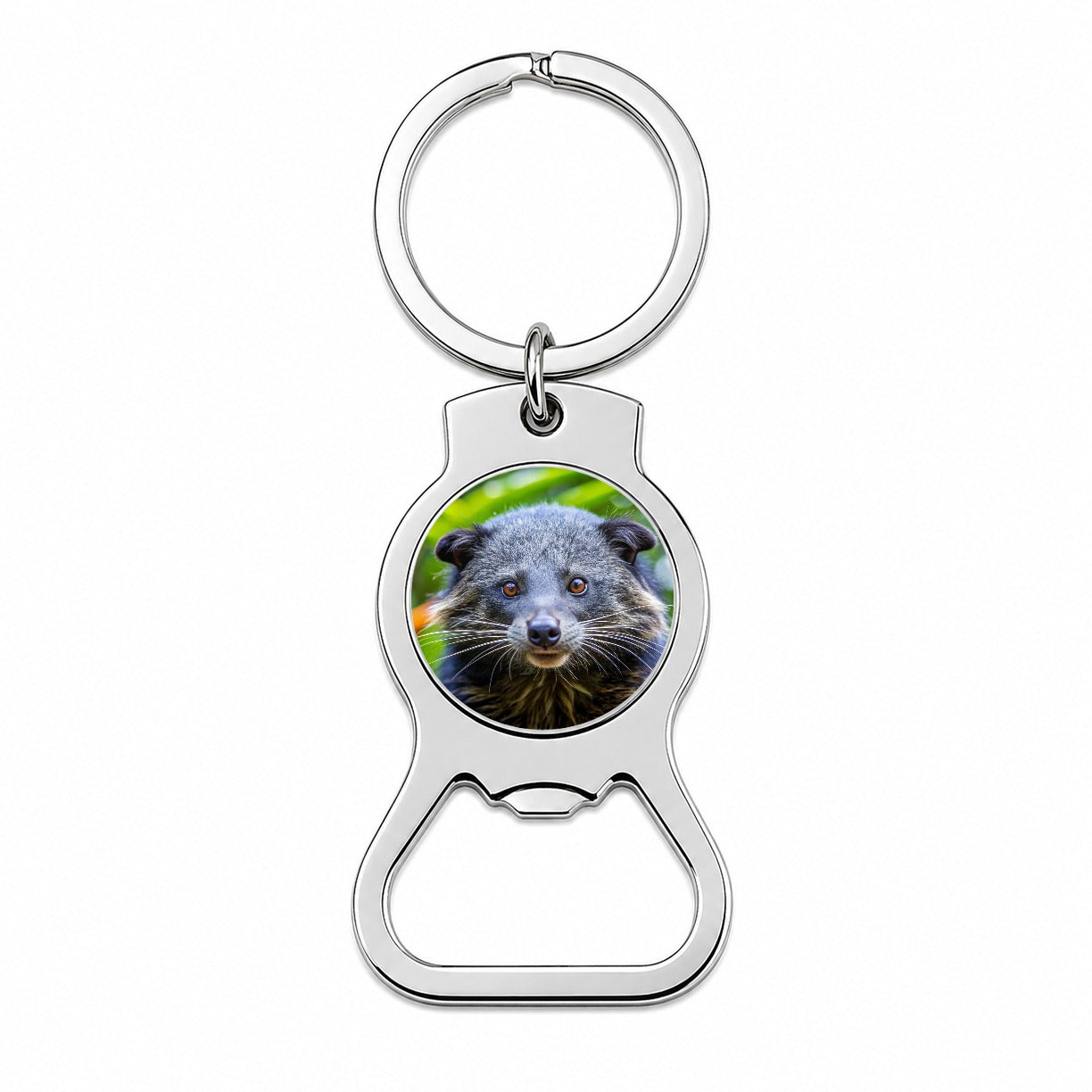 Binturong Bearcat Photo Bottle Opener Keychain