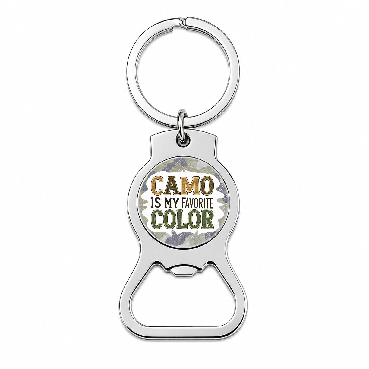 Camo is My Favorite Color Camouflage Bottle Opener Keychain