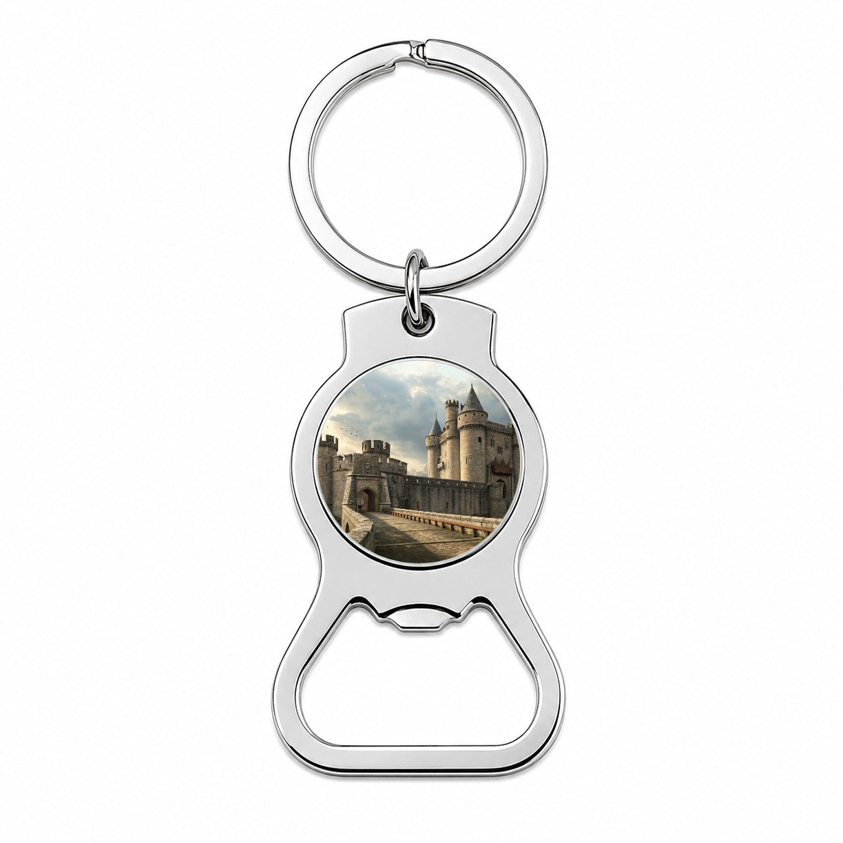Castle Medieval Fantasy Bottle Opener Keychain
