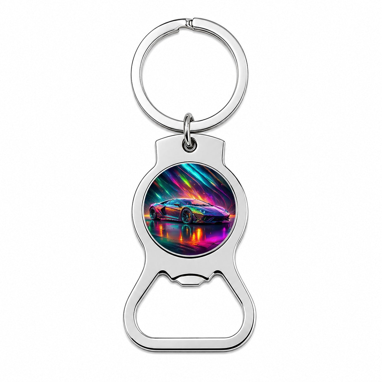 Exotic Super Car Graffiti Style Bottle Opener Keychain
