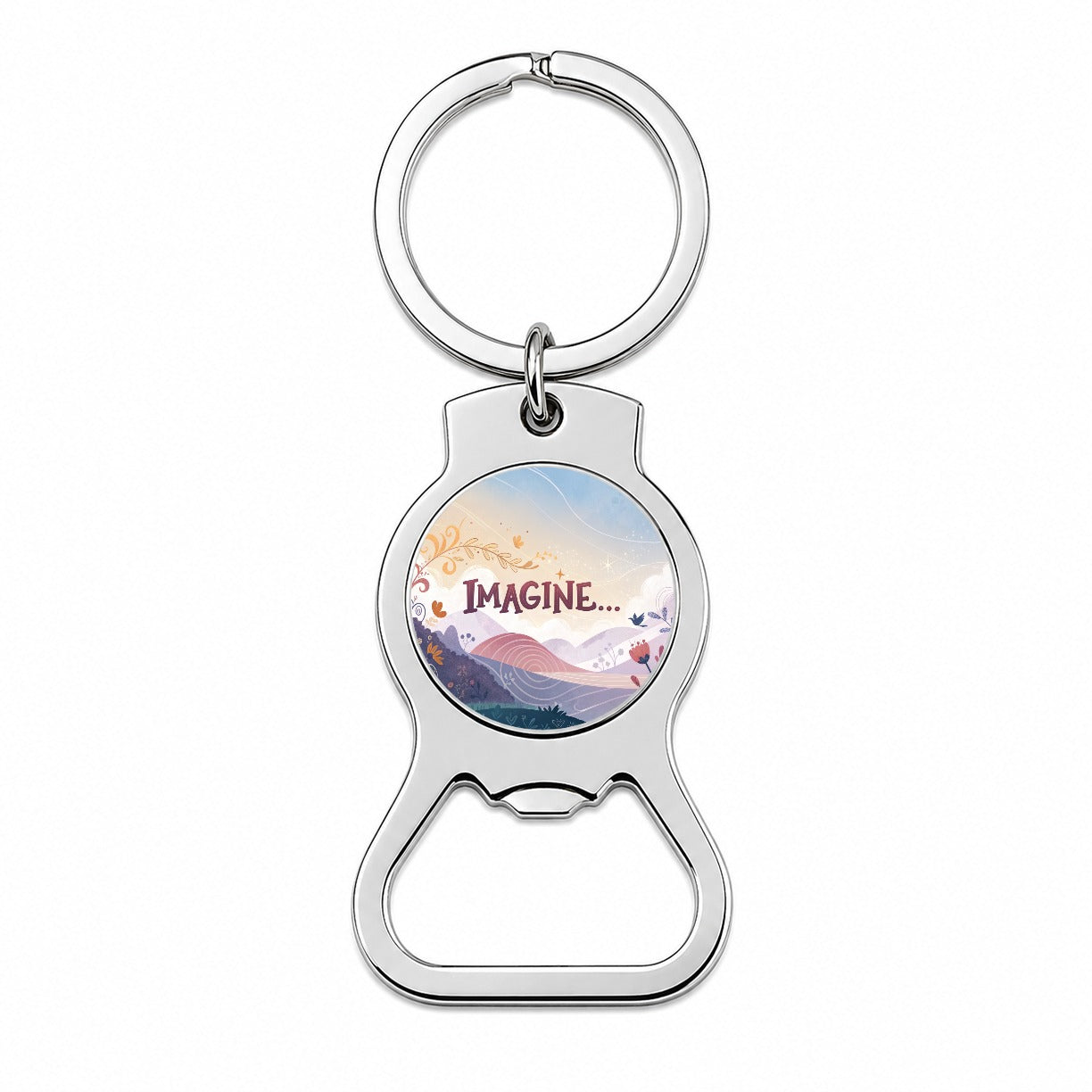 Imagine Inspirational Bottle Opener Keychain